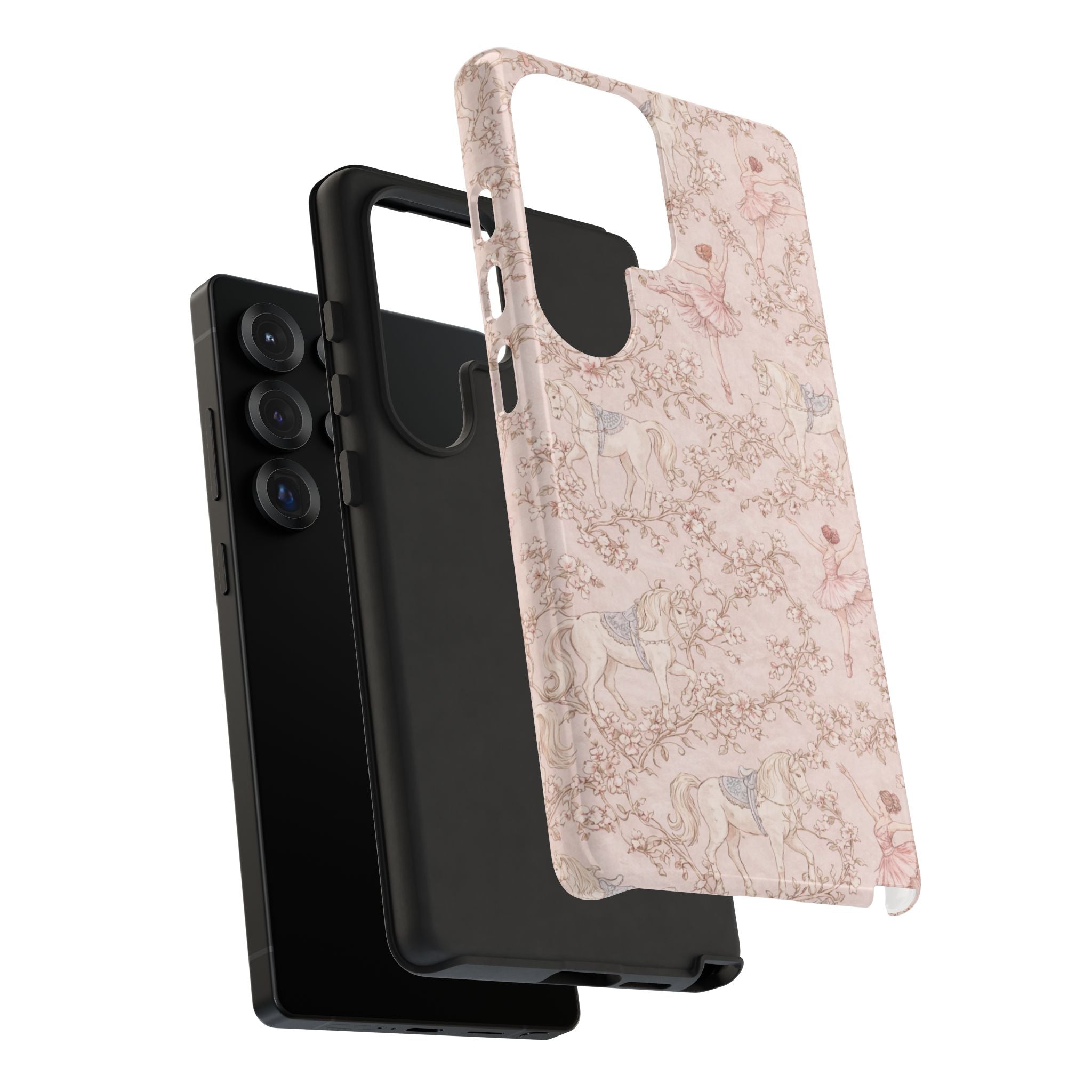 Ballet Unicorn Phone Case — Pastel Floral Tough Protective Cover🦄🩰