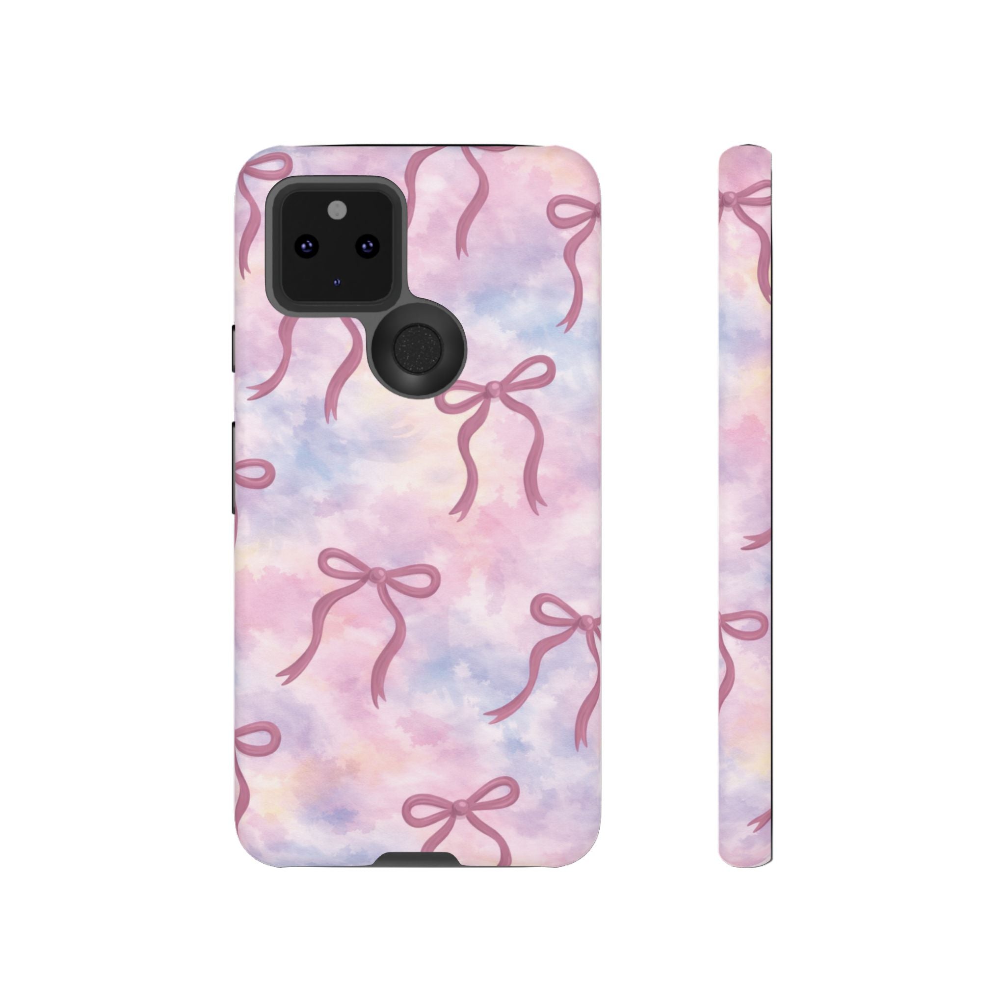 Pink Watercolor Bow Phone Case — Cute Pastel iPhone & Samsung Tough Case🎀🌷