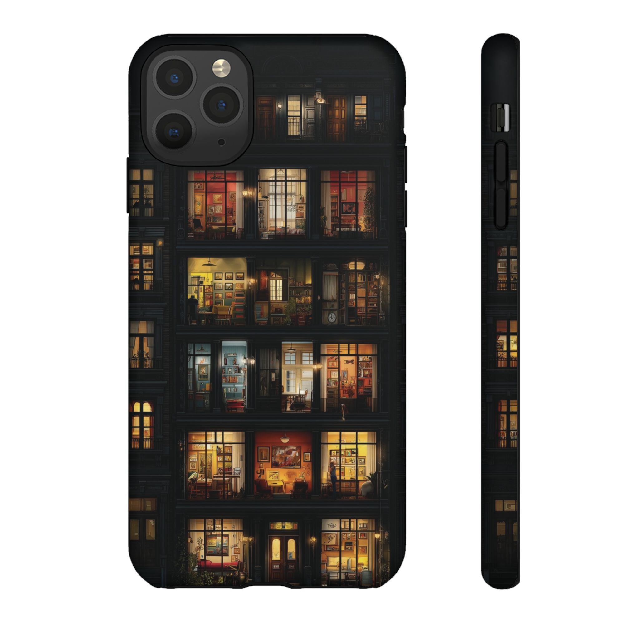 Phone Case — Cozy Apartment Window Nightscape Tough Case🌌🖤