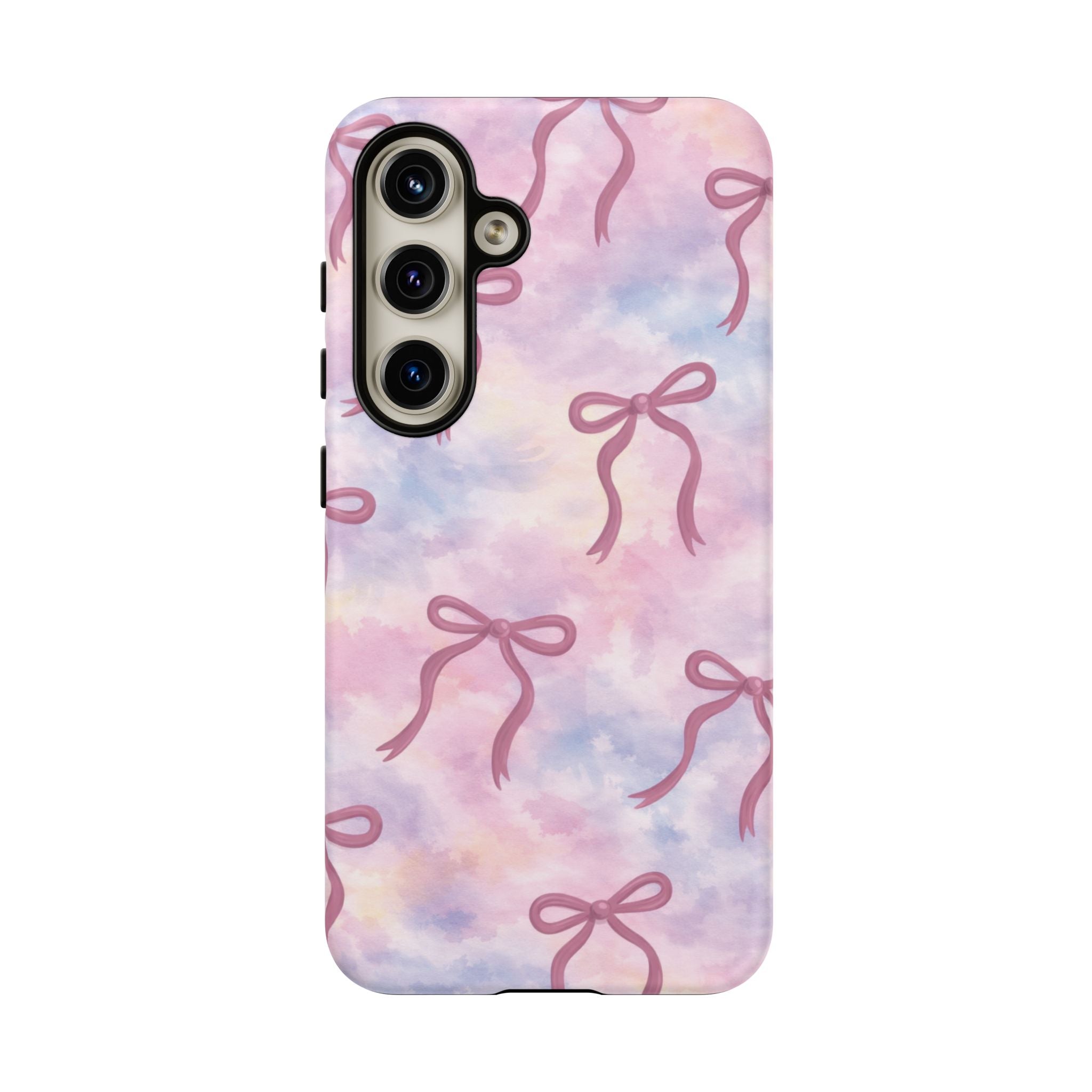 Pink Watercolor Bow Phone Case — Cute Pastel iPhone & Samsung Tough Case🎀🌷