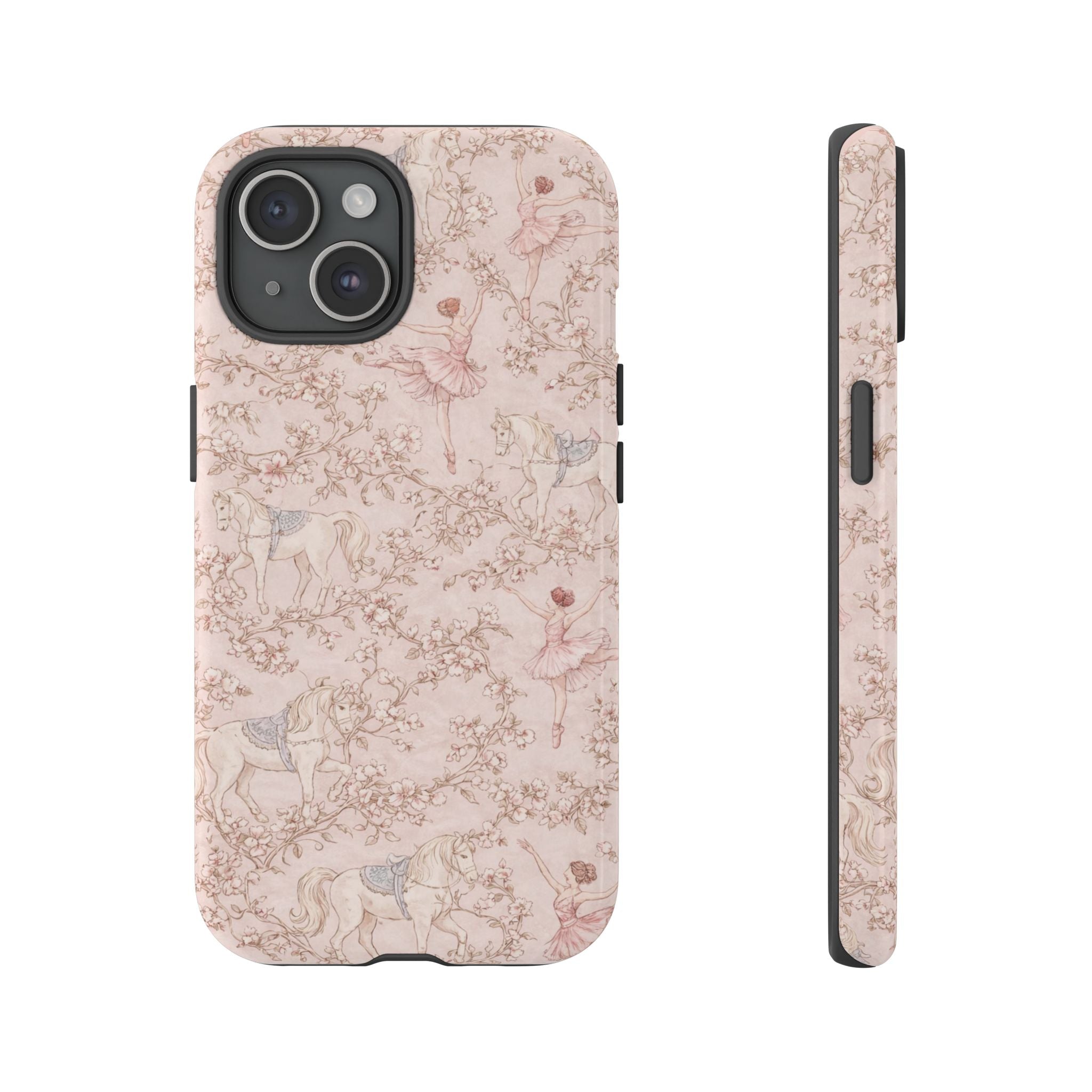 Ballet Unicorn Phone Case — Pastel Floral Tough Protective Cover🦄🩰