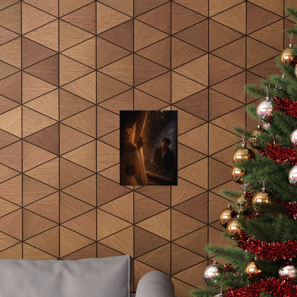 Midnight Window | A Cinematic Romance Matte Art Print 🌙🕯️