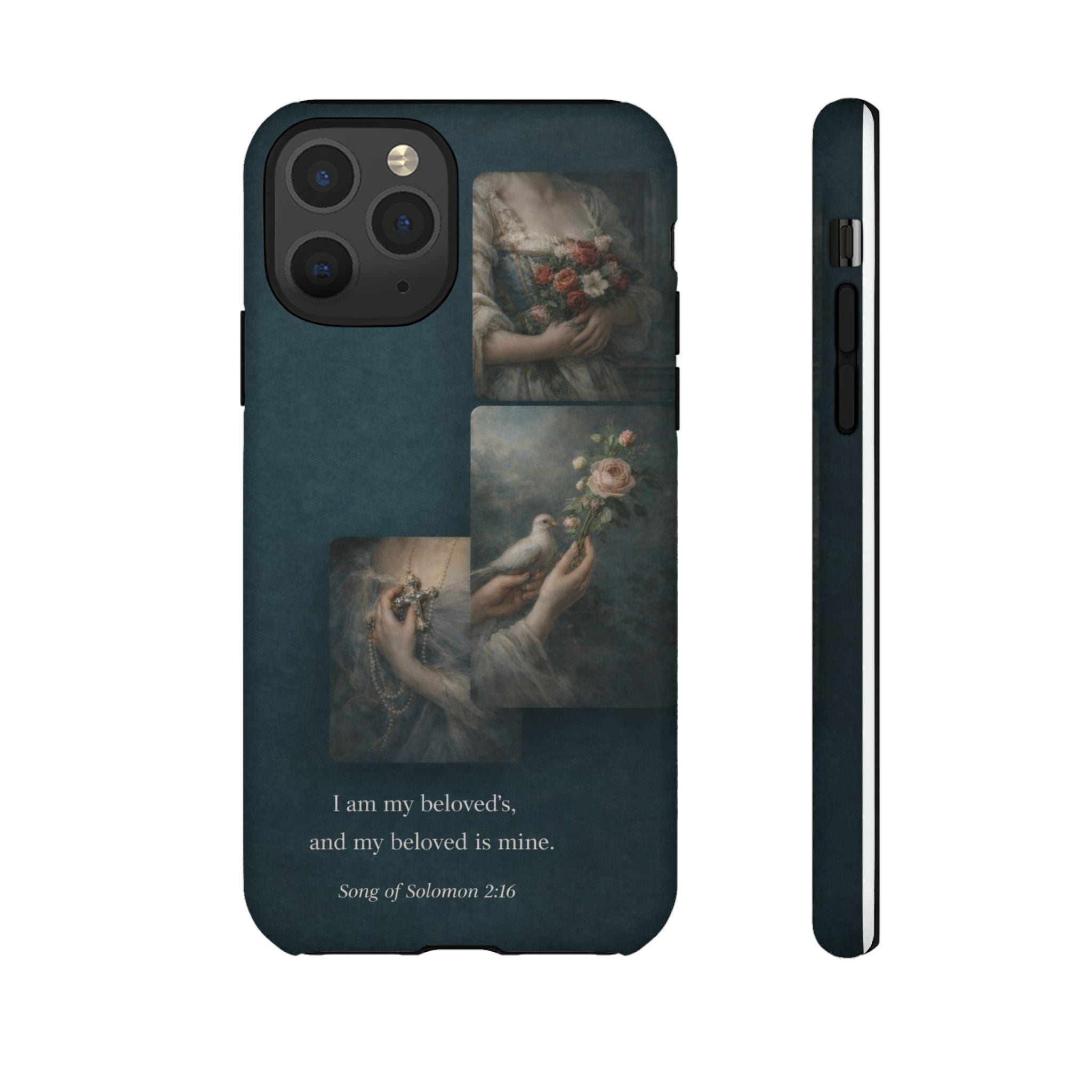 Song of Solomon Phone Case — Romantic Vintage Floral Religious Quote