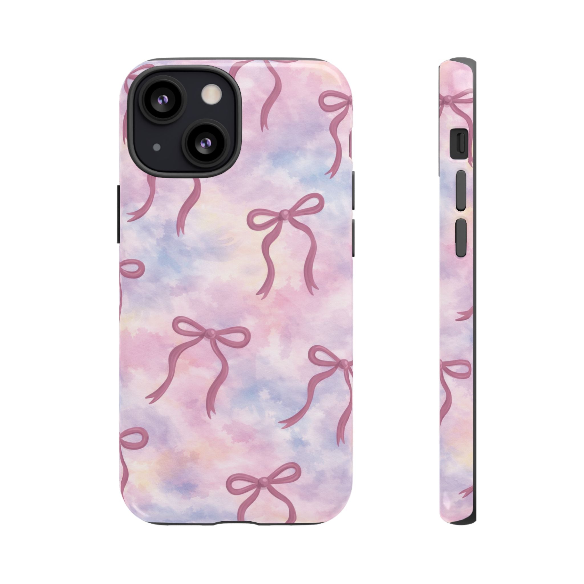 Pink Watercolor Bow Phone Case — Cute Pastel iPhone & Samsung Tough Case🎀🌷
