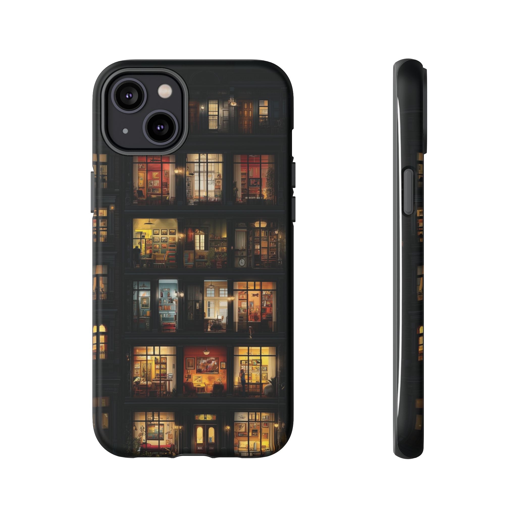 Phone Case — Cozy Apartment Window Nightscape Tough Case🌌🖤