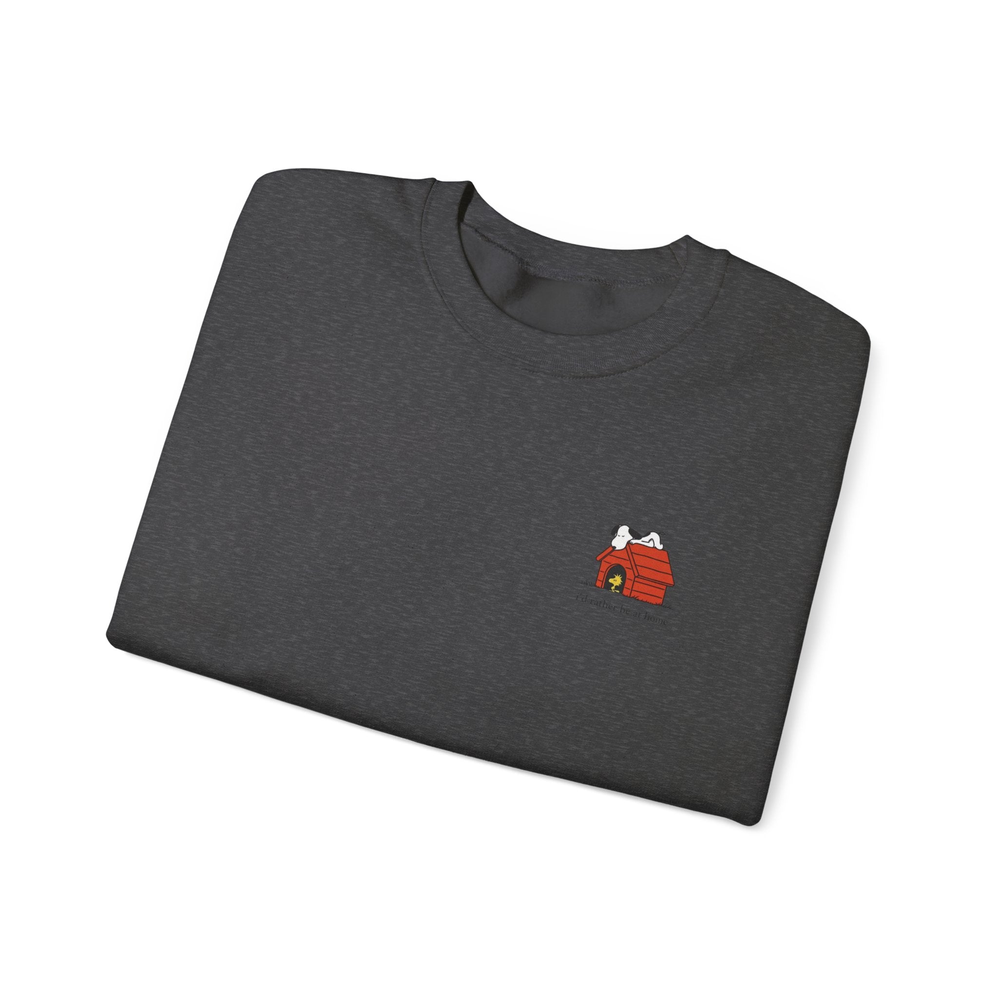 I’d Rather Be at Home Crewneck Sweatshirt 🏠🐶 | Cozy Snoopy-Inspired Minimal Graphic