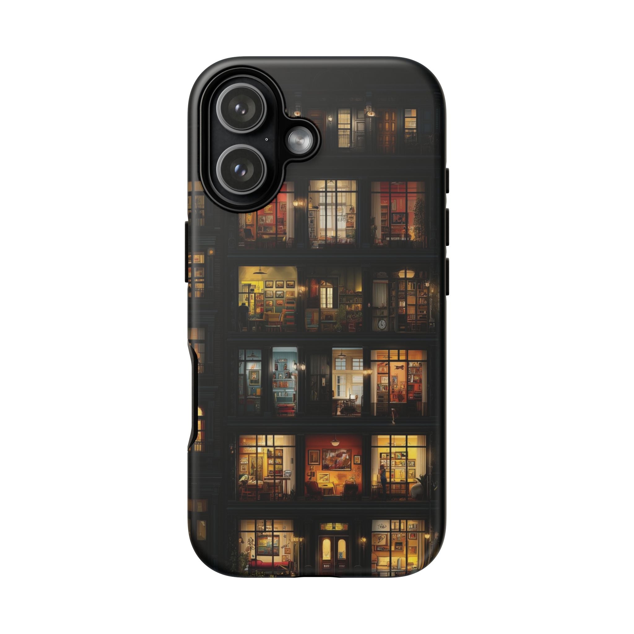 Phone Case — Cozy Apartment Window Nightscape Tough Case🌌🖤