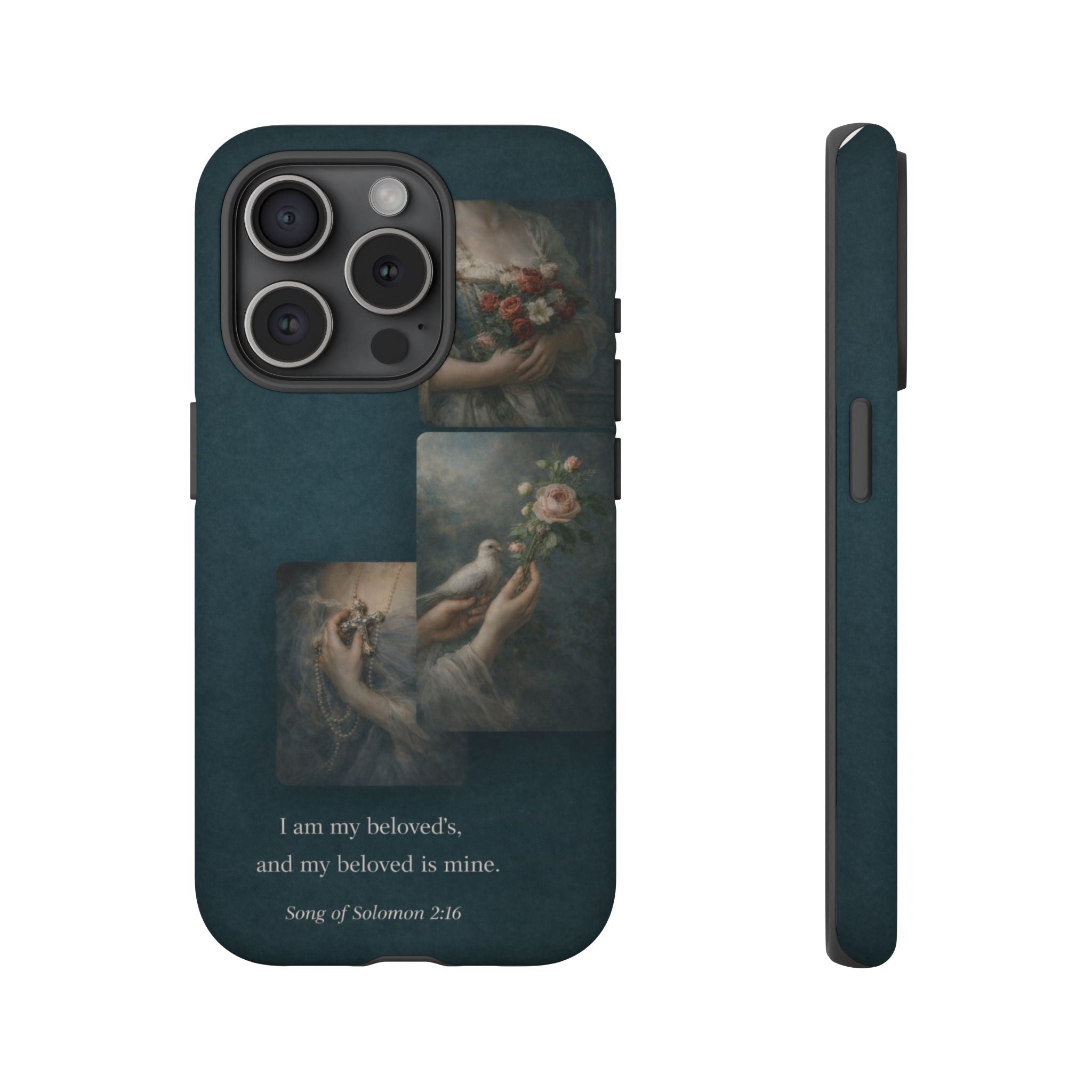 Song of Solomon Phone Case — Romantic Vintage Floral Religious Quote