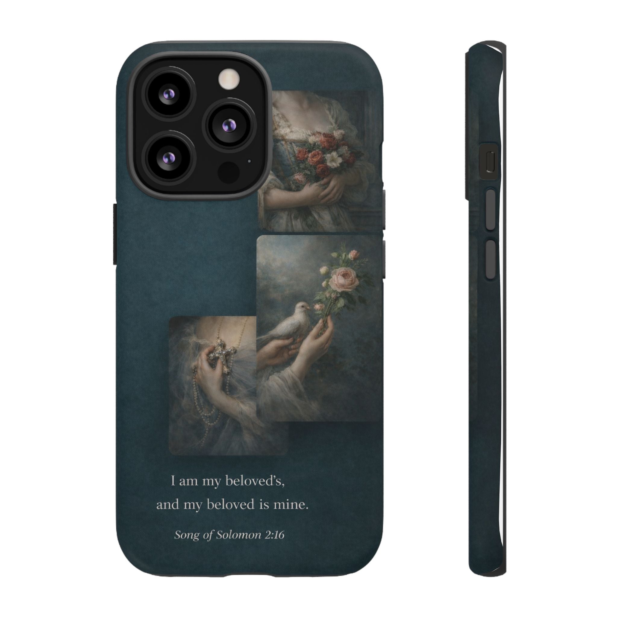 Song of Solomon Phone Case — Romantic Vintage Floral Religious Quote