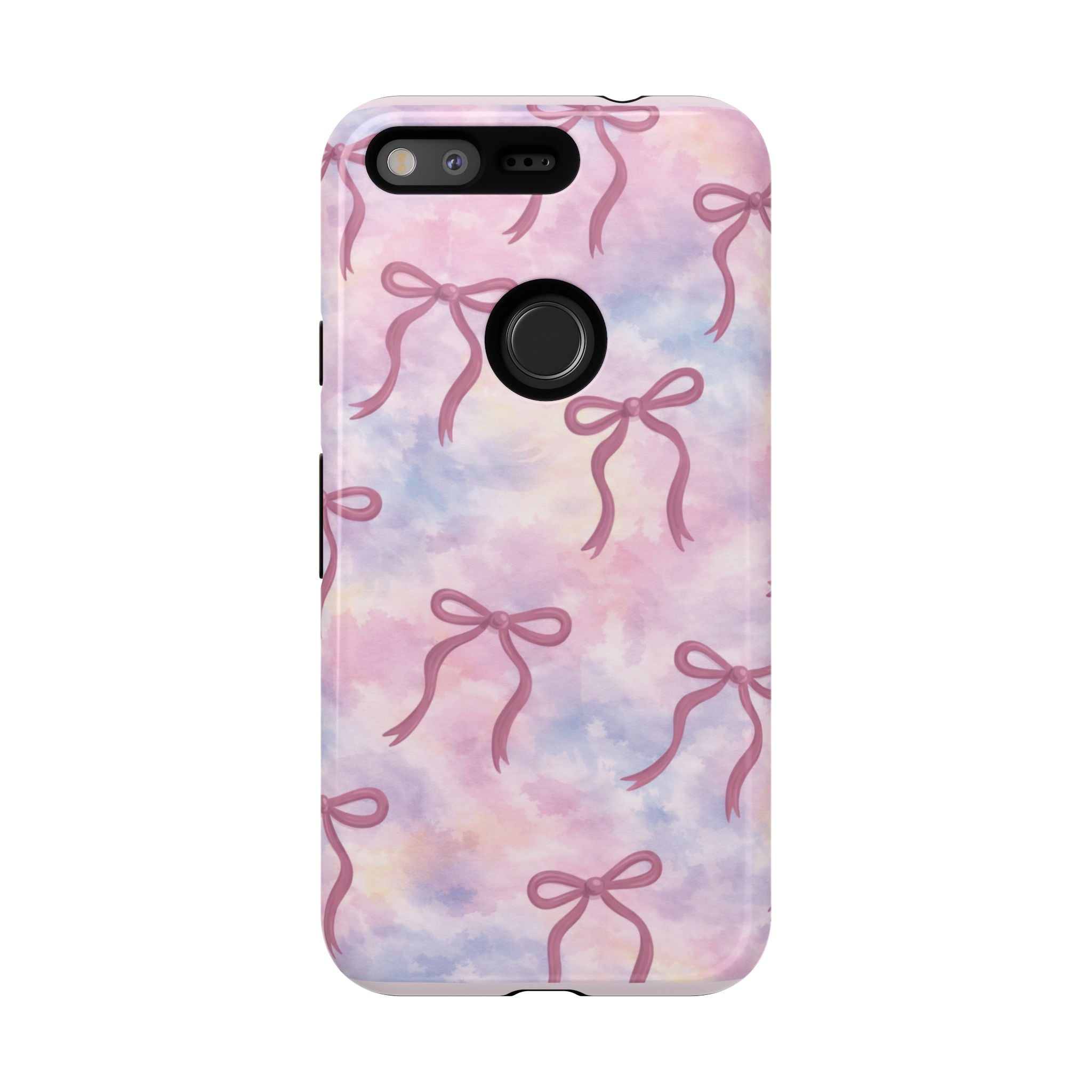 Pink Watercolor Bow Phone Case — Cute Pastel iPhone & Samsung Tough Case🎀🌷