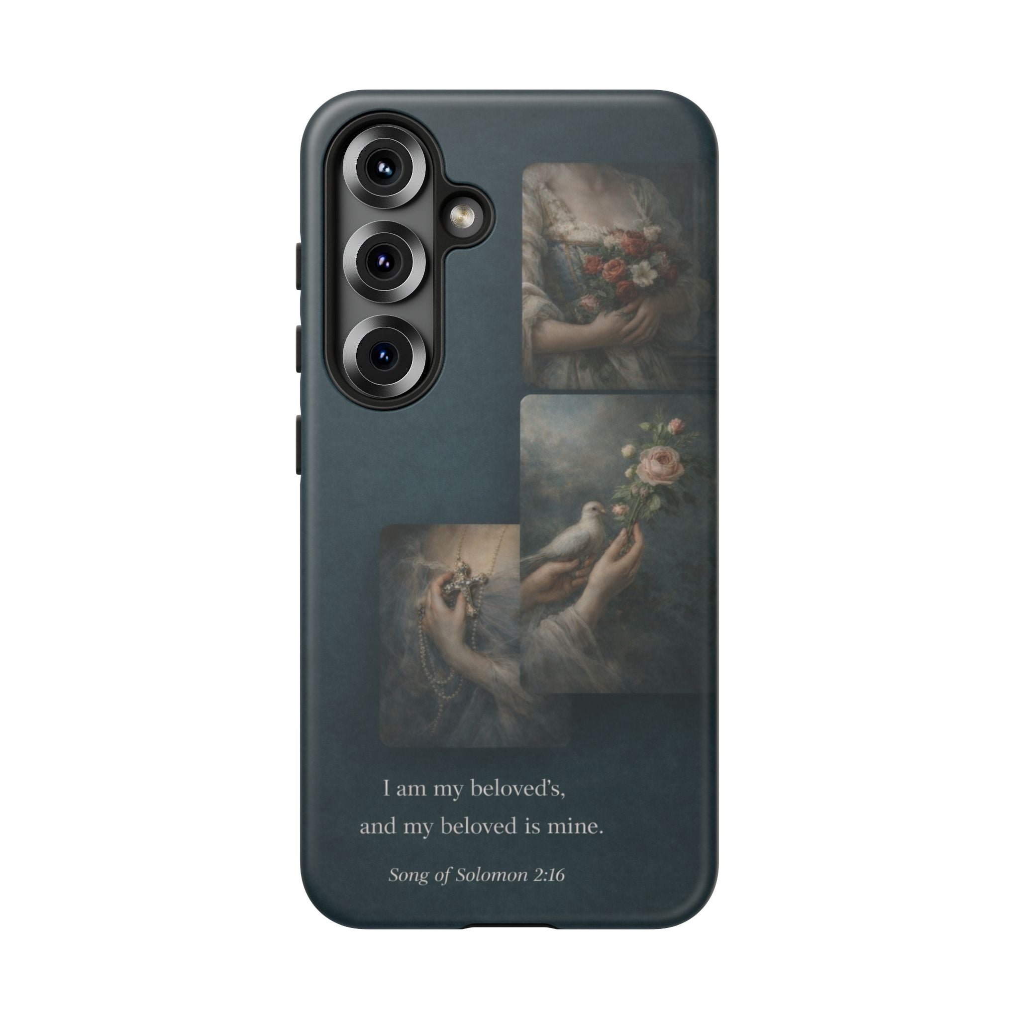 Song of Solomon Phone Case — Romantic Vintage Floral Religious Quote