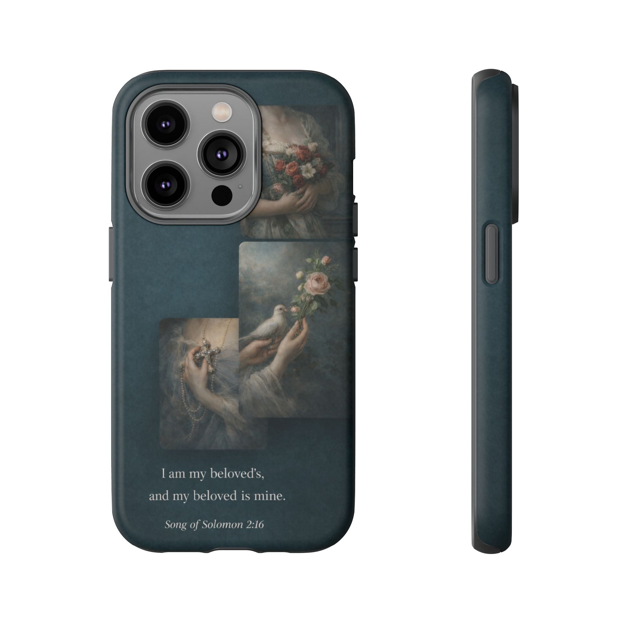 Song of Solomon Phone Case — Romantic Vintage Floral Religious Quote