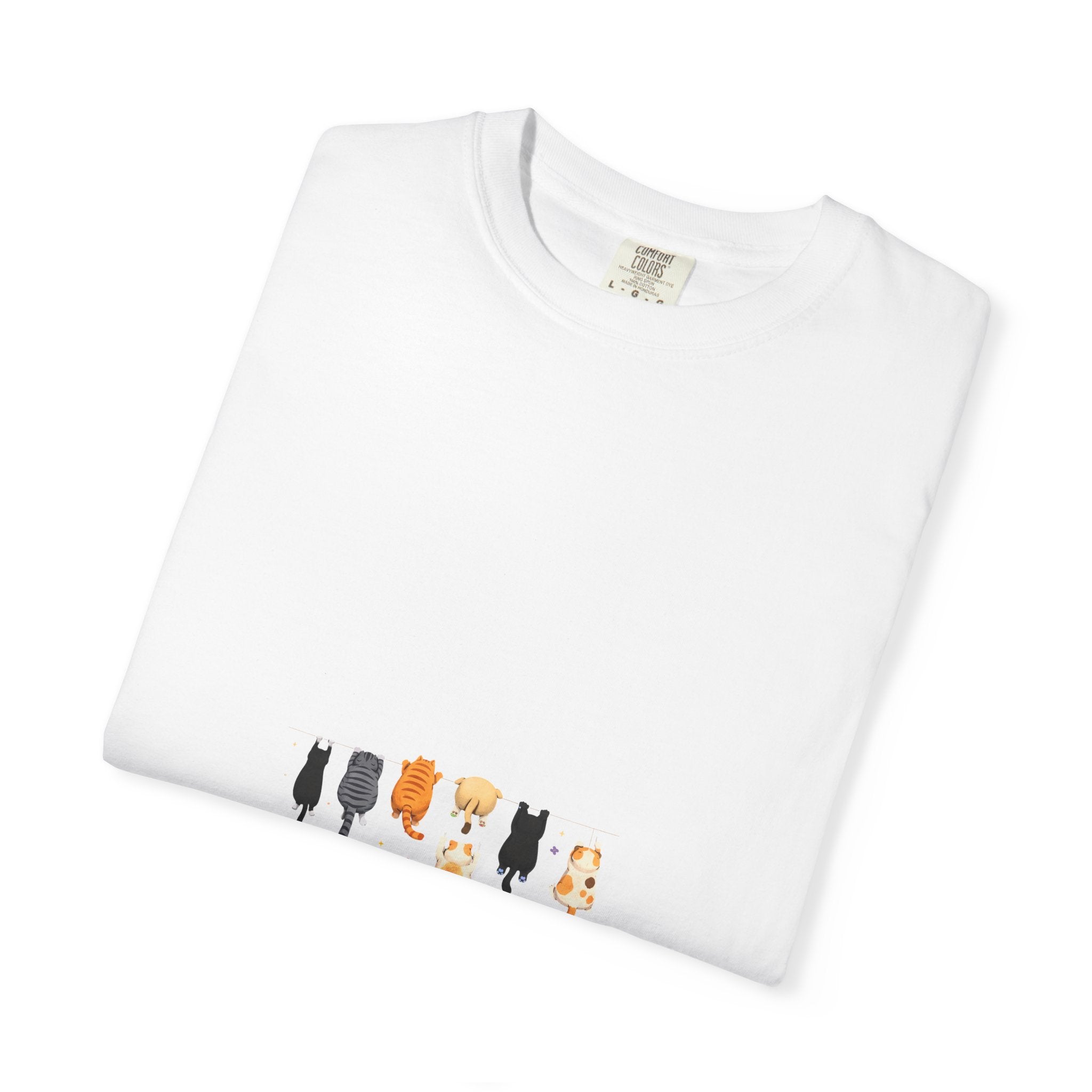 Playful Hanging Cats Tee 🐾✨ | Cozy Minimal Cat T-Shirt