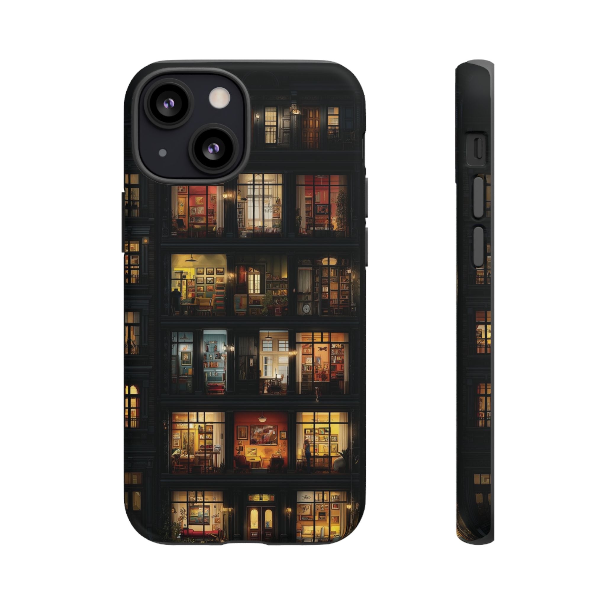 Phone Case — Cozy Apartment Window Nightscape Tough Case🌌🖤
