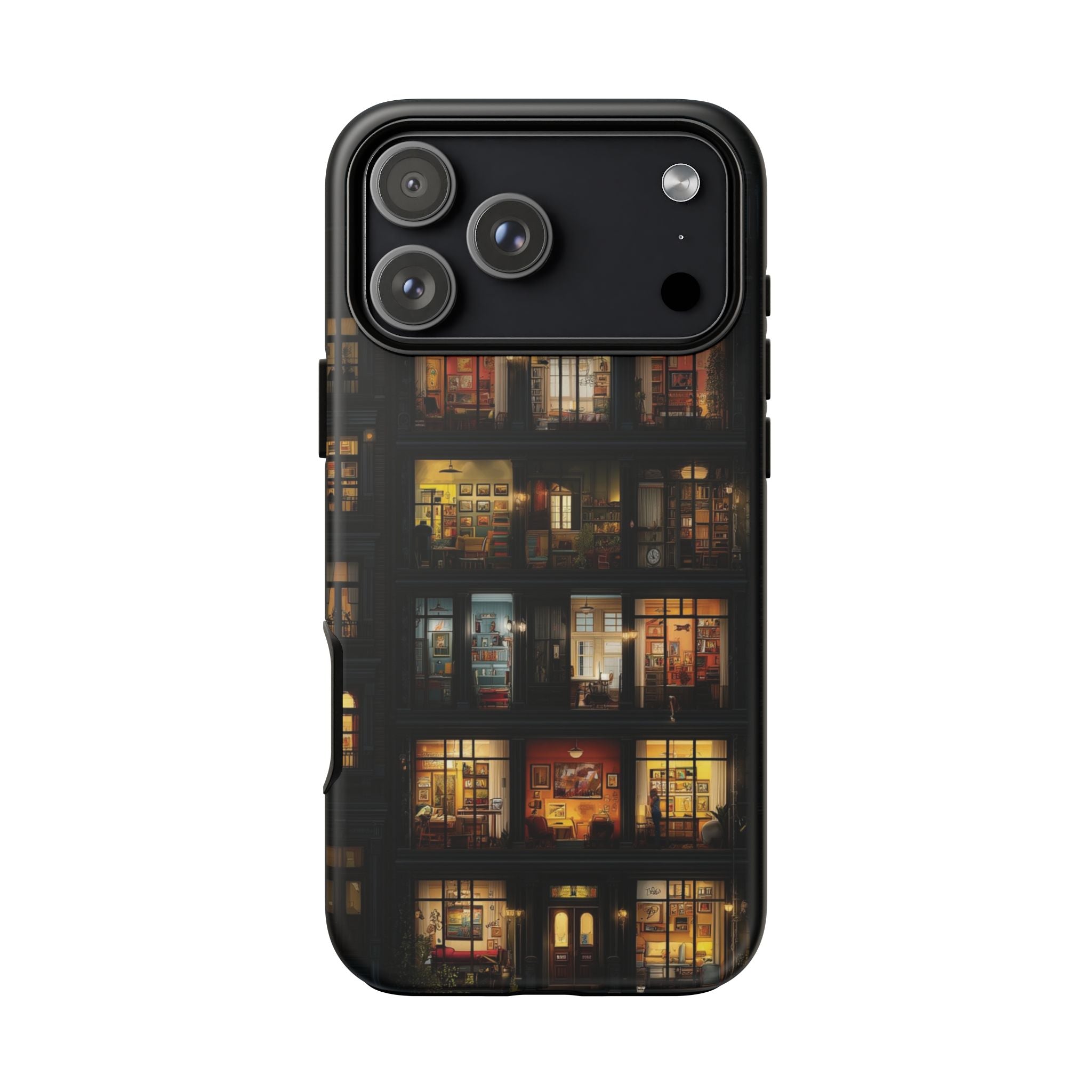 Phone Case — Cozy Apartment Window Nightscape Tough Case🌌🖤