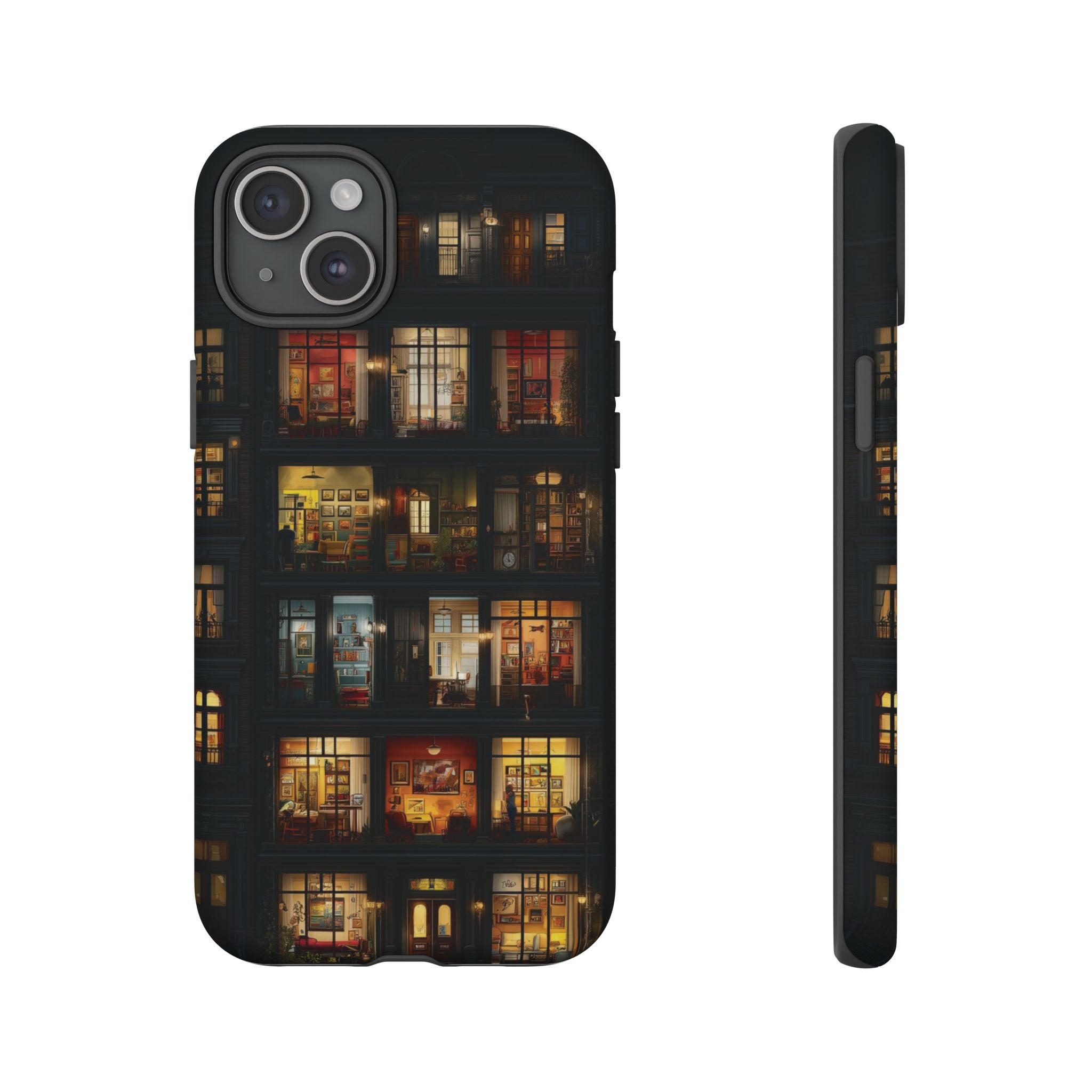Phone Case — Cozy Apartment Window Nightscape Tough Case🌌🖤