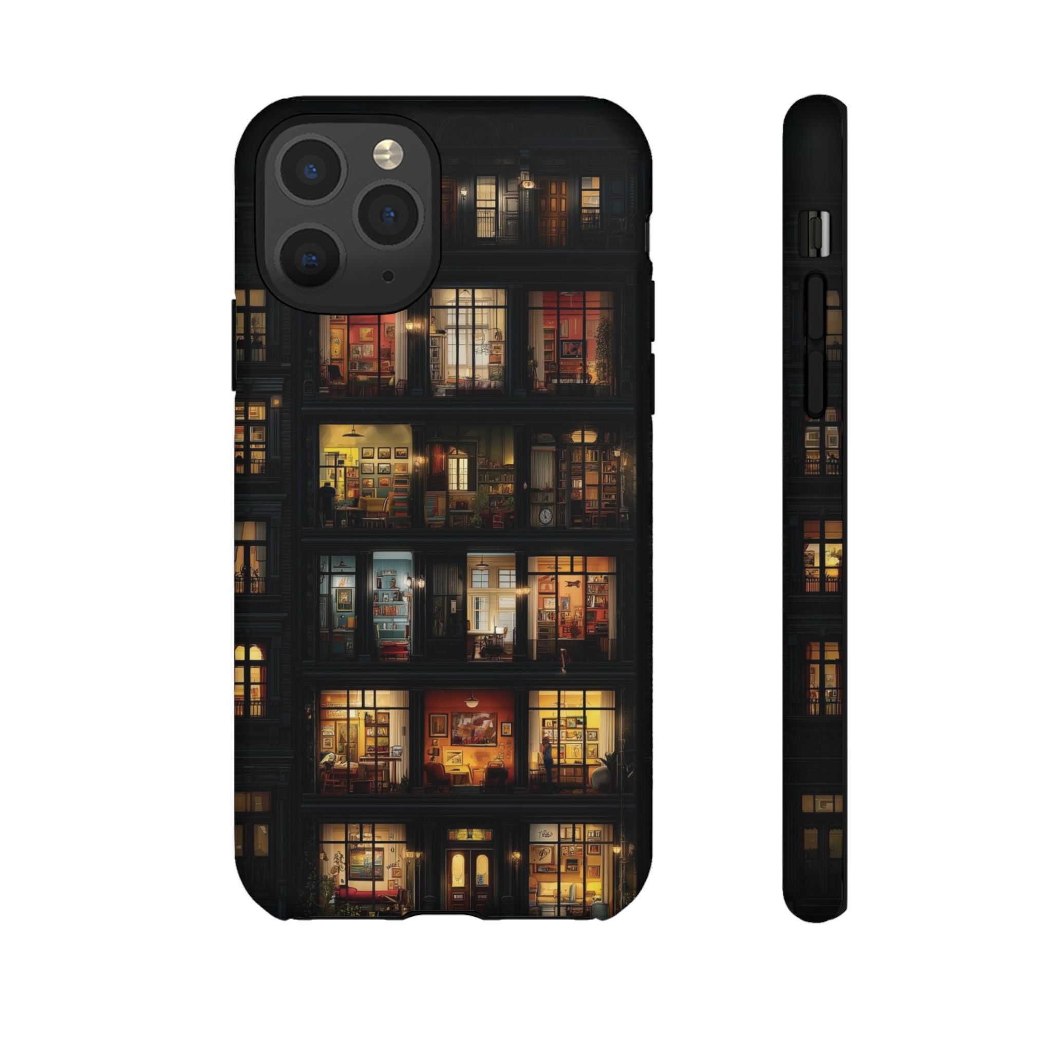 Phone Case — Cozy Apartment Window Nightscape Tough Case🌌🖤