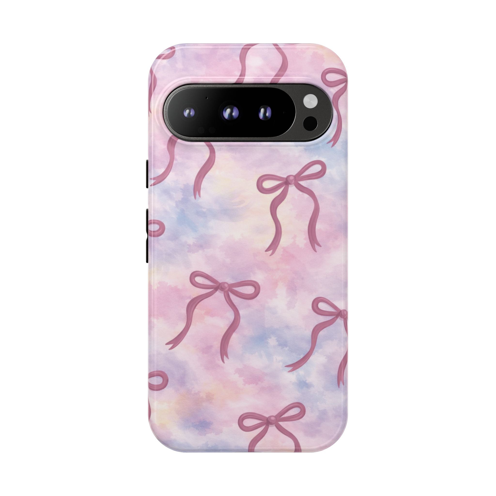 Pink Watercolor Bow Phone Case — Cute Pastel iPhone & Samsung Tough Case🎀🌷