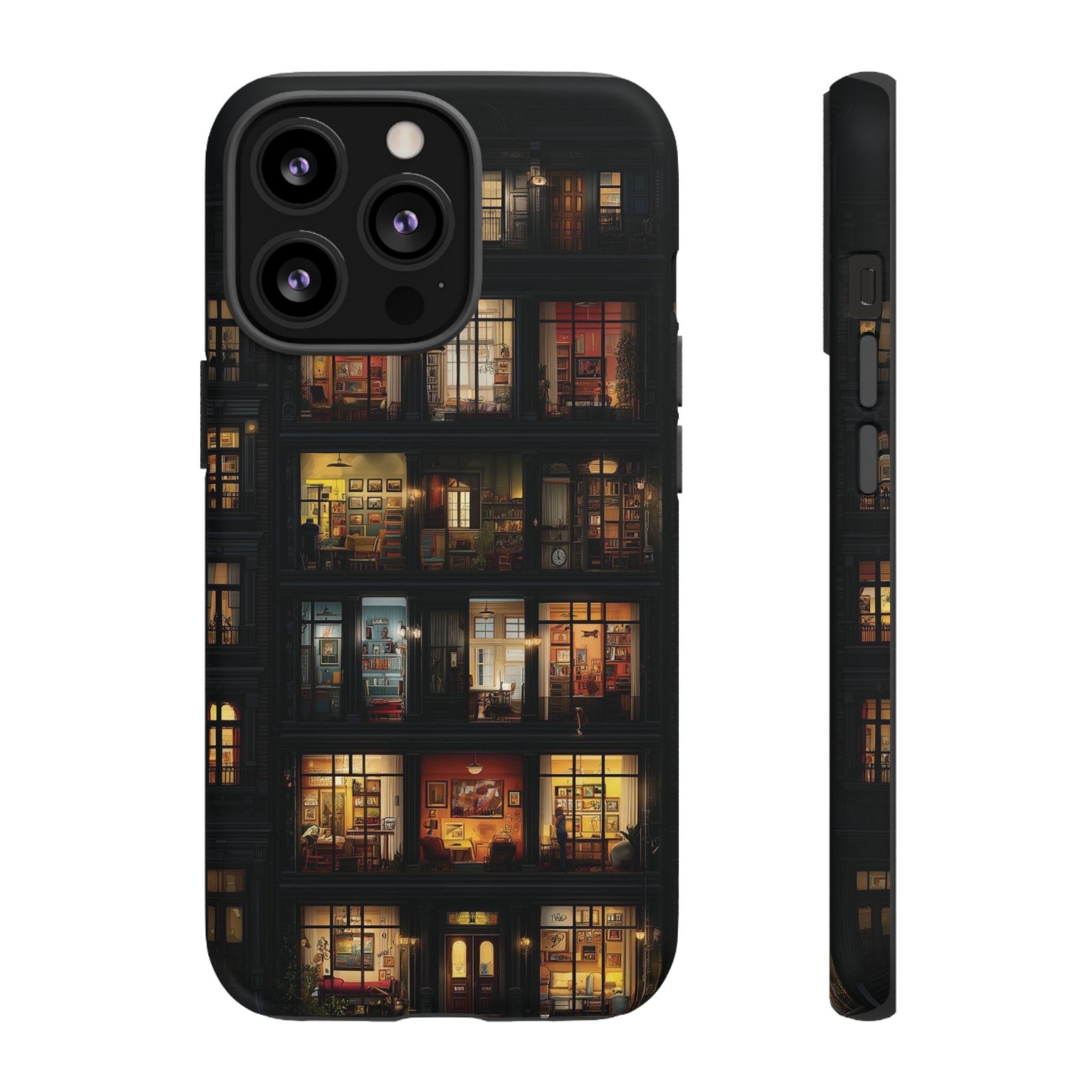 Phone Case — Cozy Apartment Window Nightscape Tough Case🌌🖤