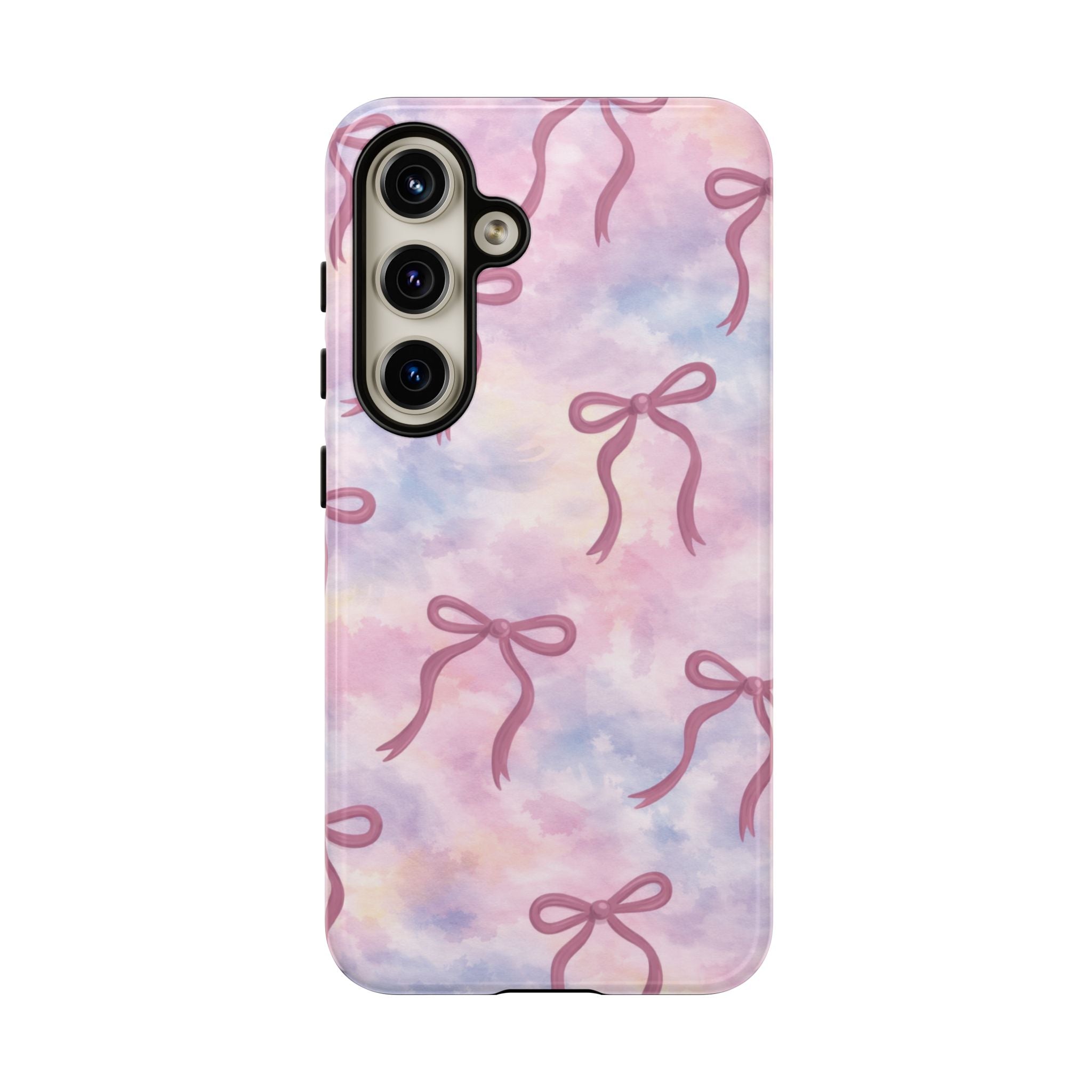 Pink Watercolor Bow Phone Case — Cute Pastel iPhone & Samsung Tough Case🎀🌷