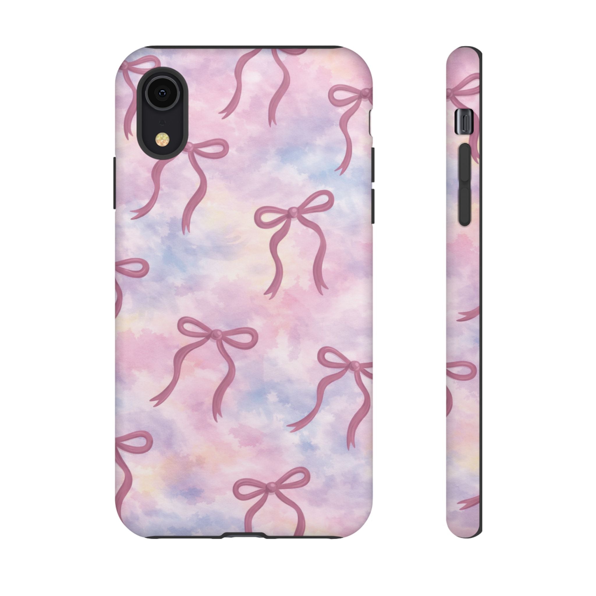 Pink Watercolor Bow Phone Case — Cute Pastel iPhone & Samsung Tough Case🎀🌷
