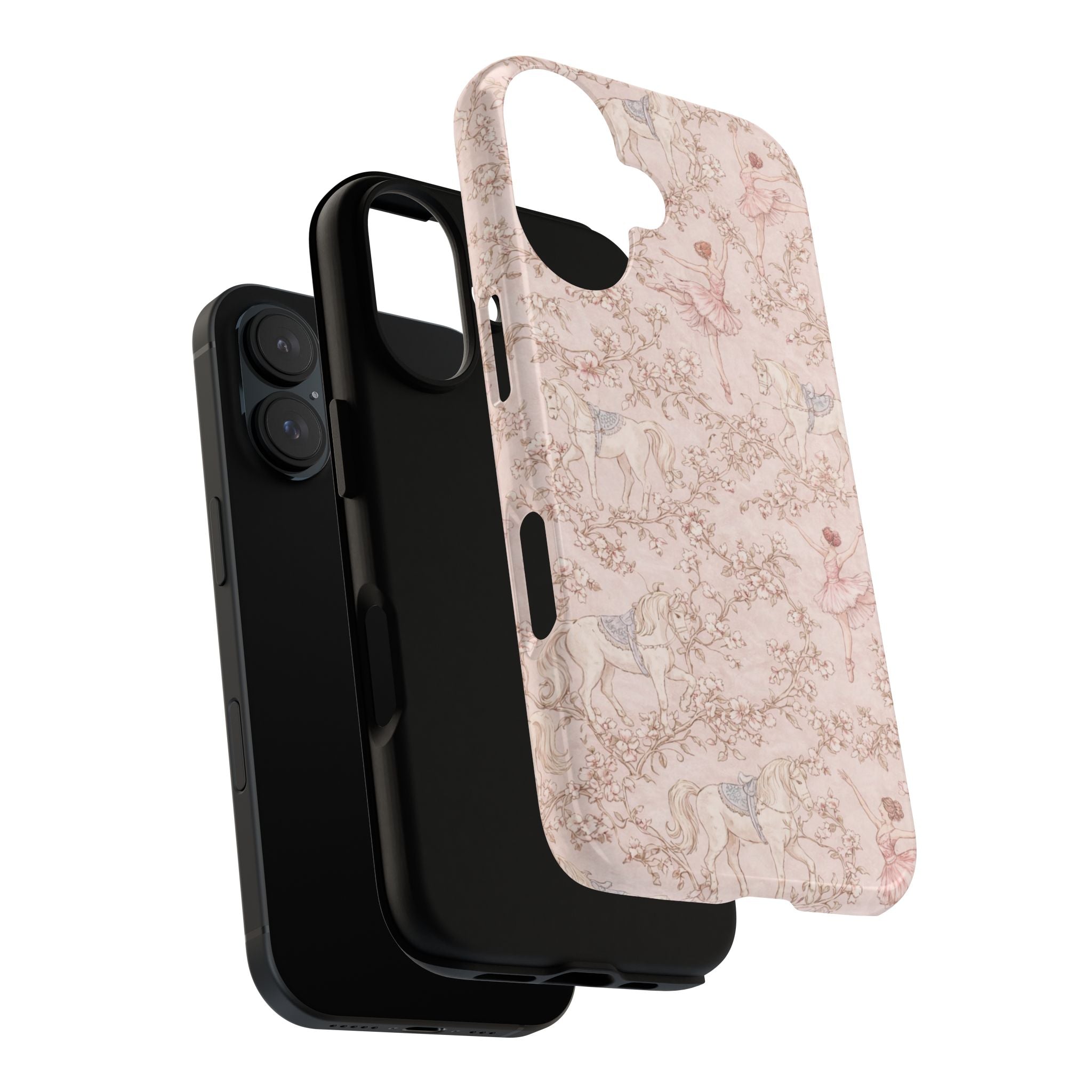 Ballet Unicorn Phone Case — Pastel Floral Tough Protective Cover🦄🩰