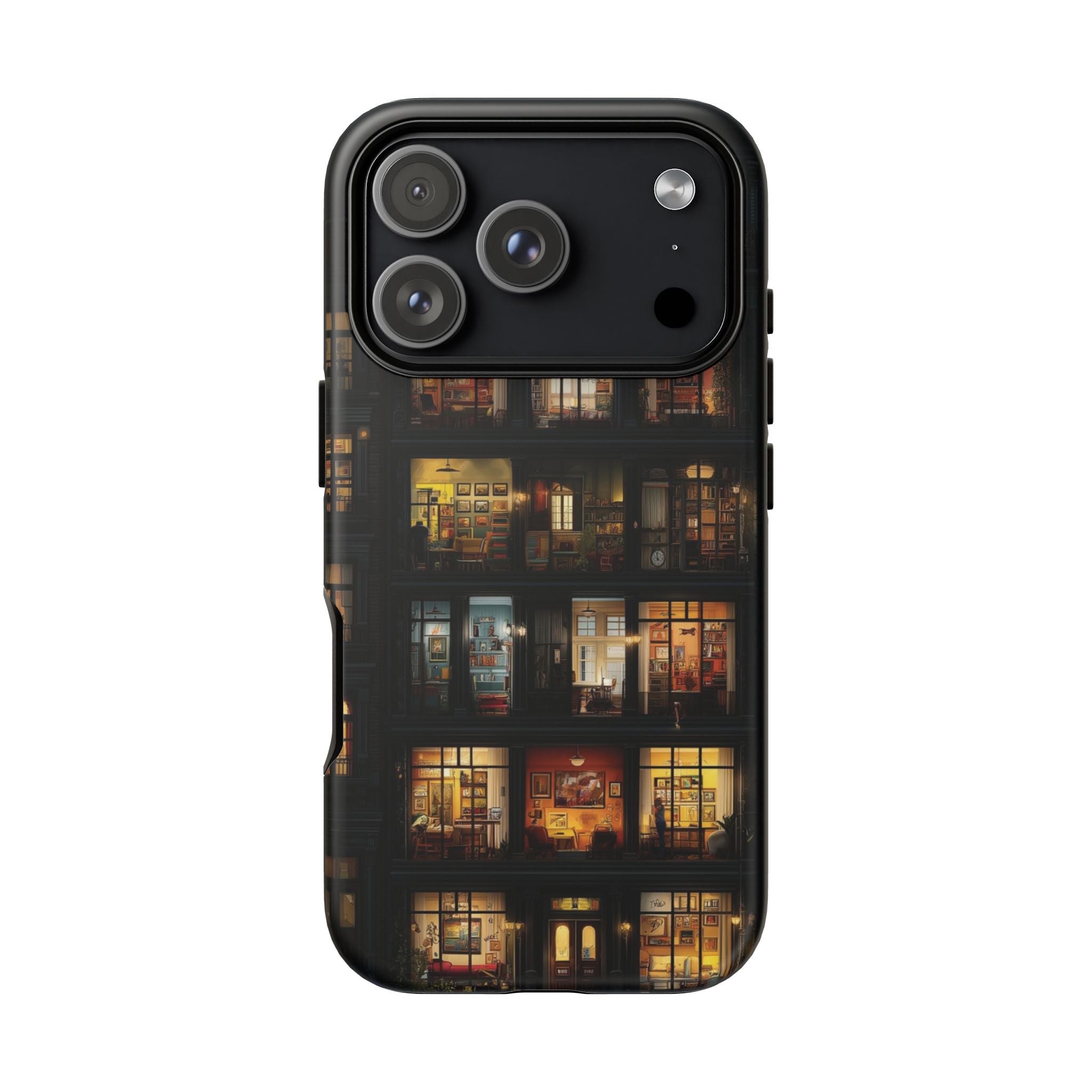 Phone Case — Cozy Apartment Window Nightscape Tough Case🌌🖤