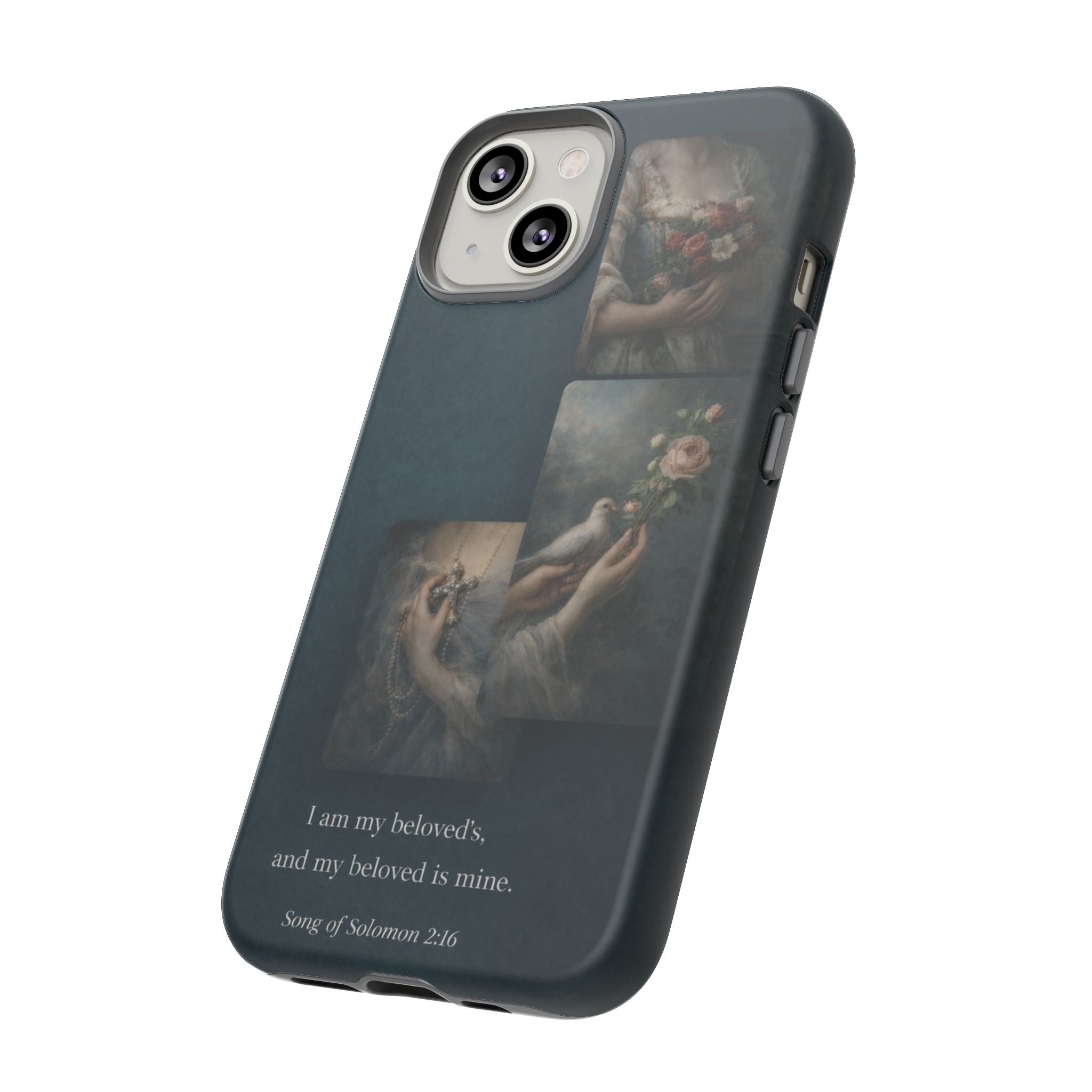 Song of Solomon Phone Case — Romantic Vintage Floral Religious Quote