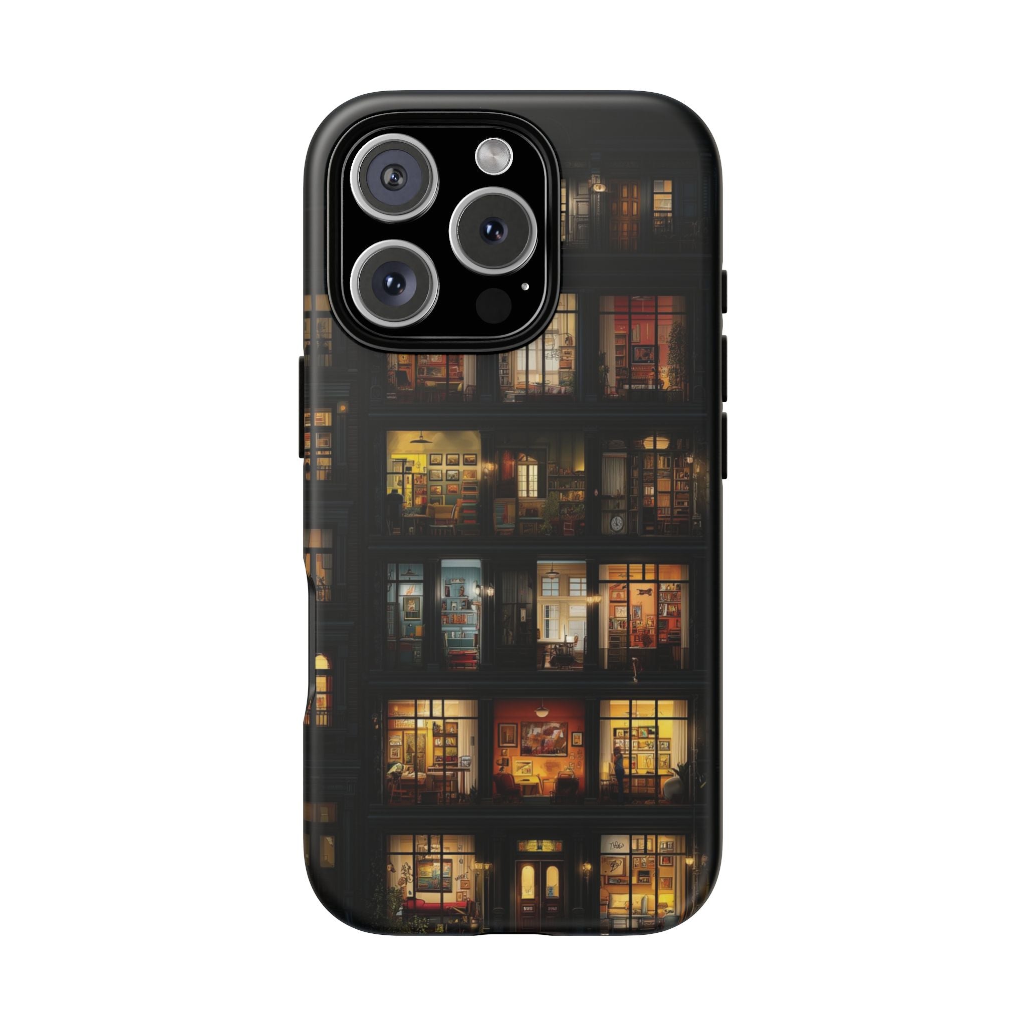 Phone Case — Cozy Apartment Window Nightscape Tough Case🌌🖤