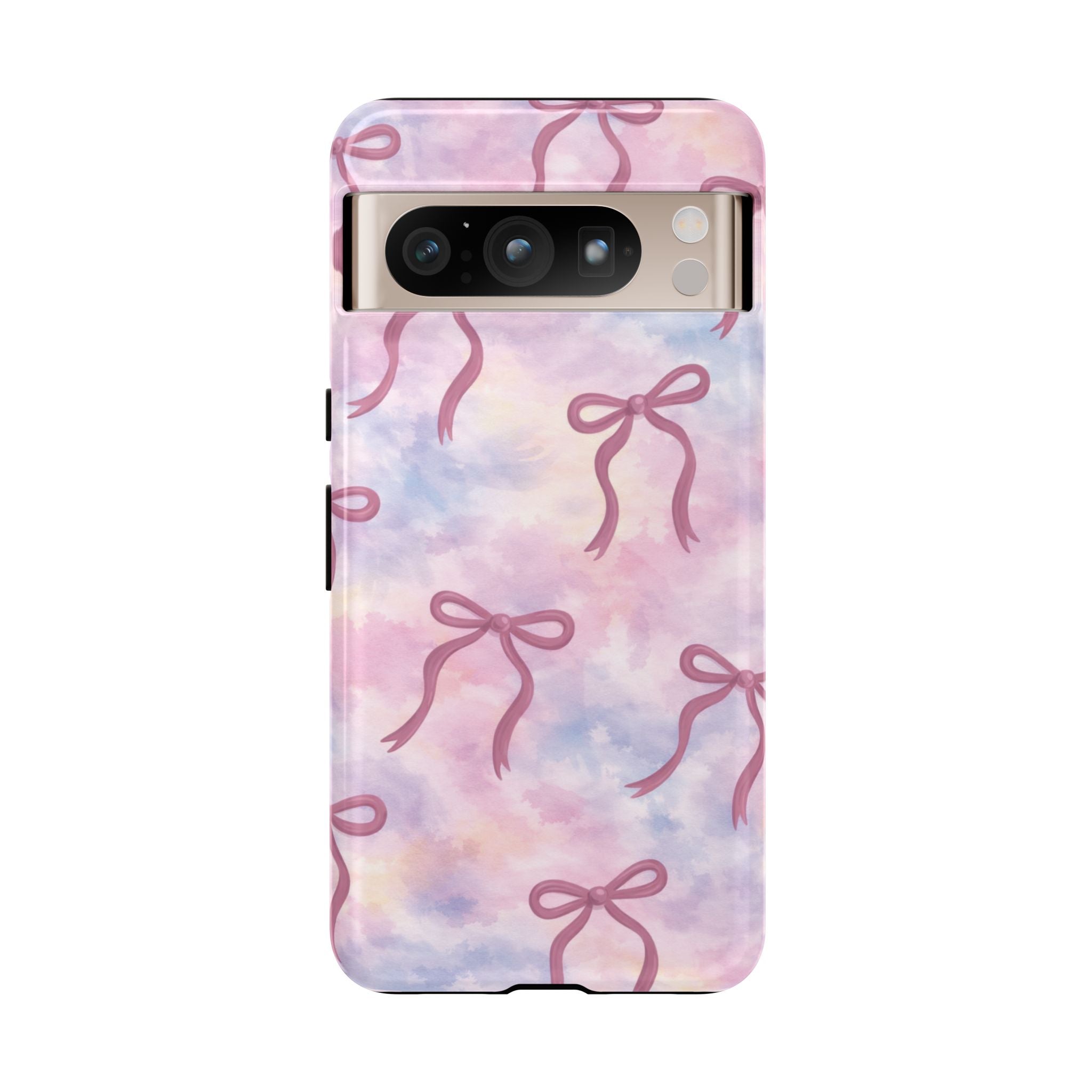 Pink Watercolor Bow Phone Case — Cute Pastel iPhone & Samsung Tough Case🎀🌷