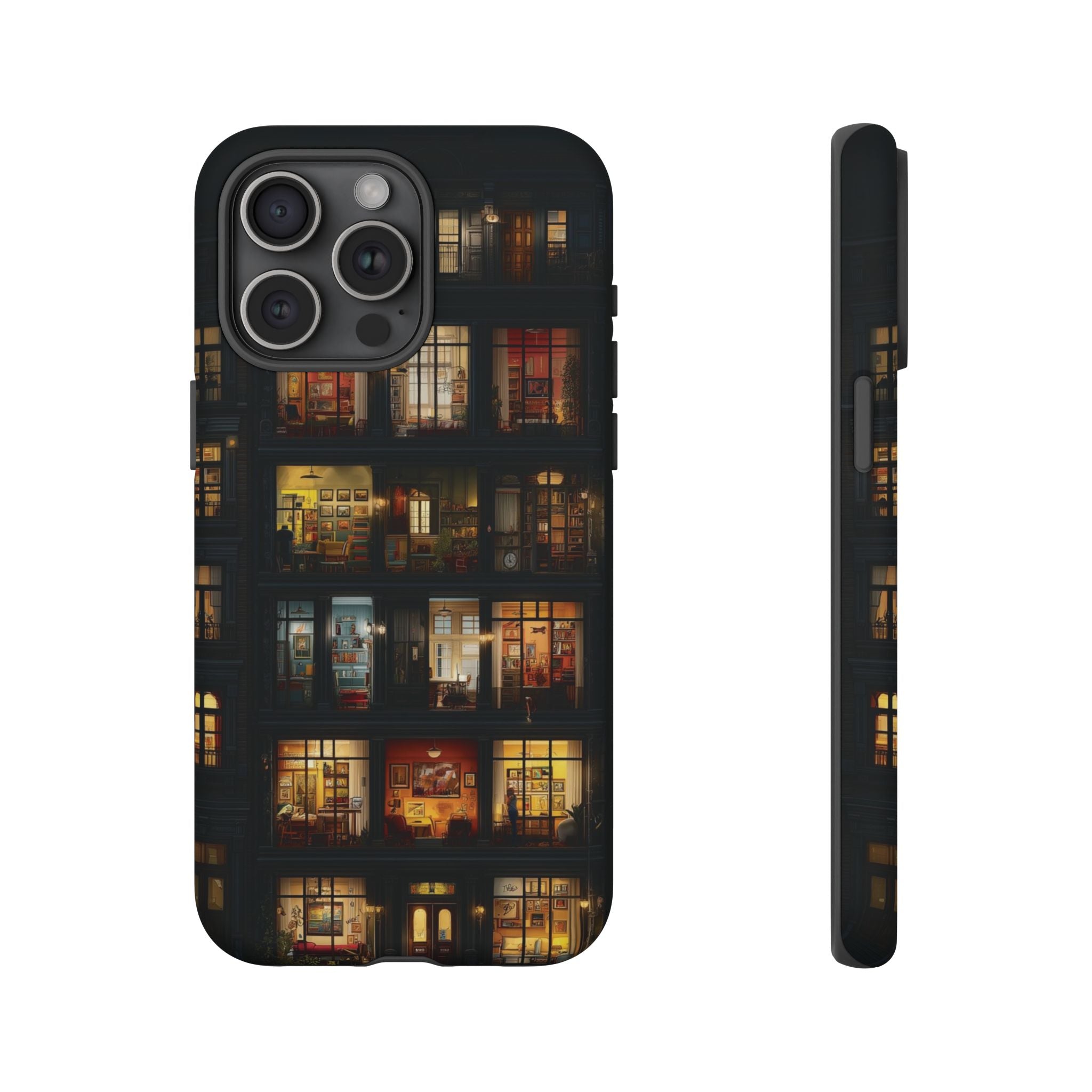 Phone Case — Cozy Apartment Window Nightscape Tough Case🌌🖤