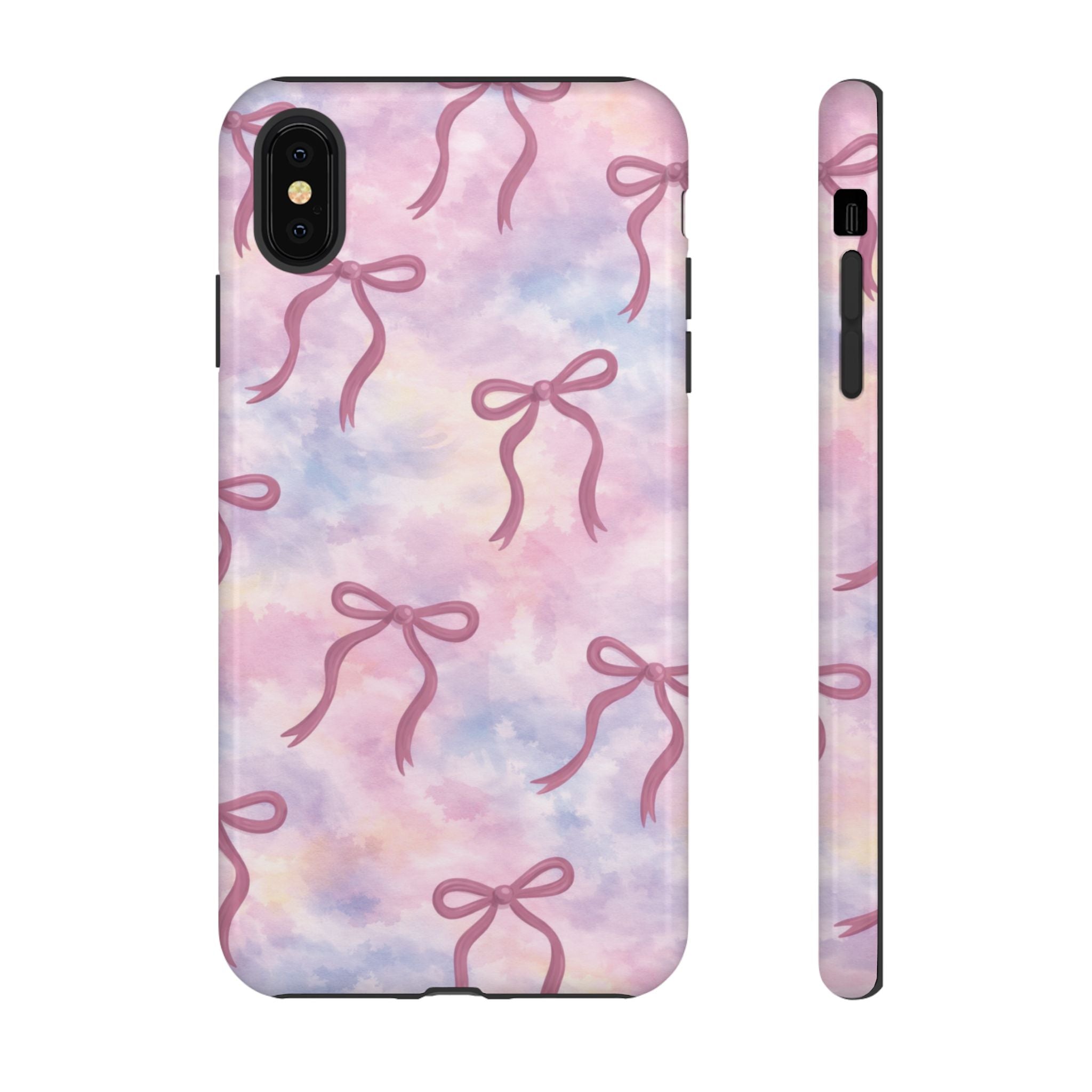 Pink Watercolor Bow Phone Case — Cute Pastel iPhone & Samsung Tough Case🎀🌷