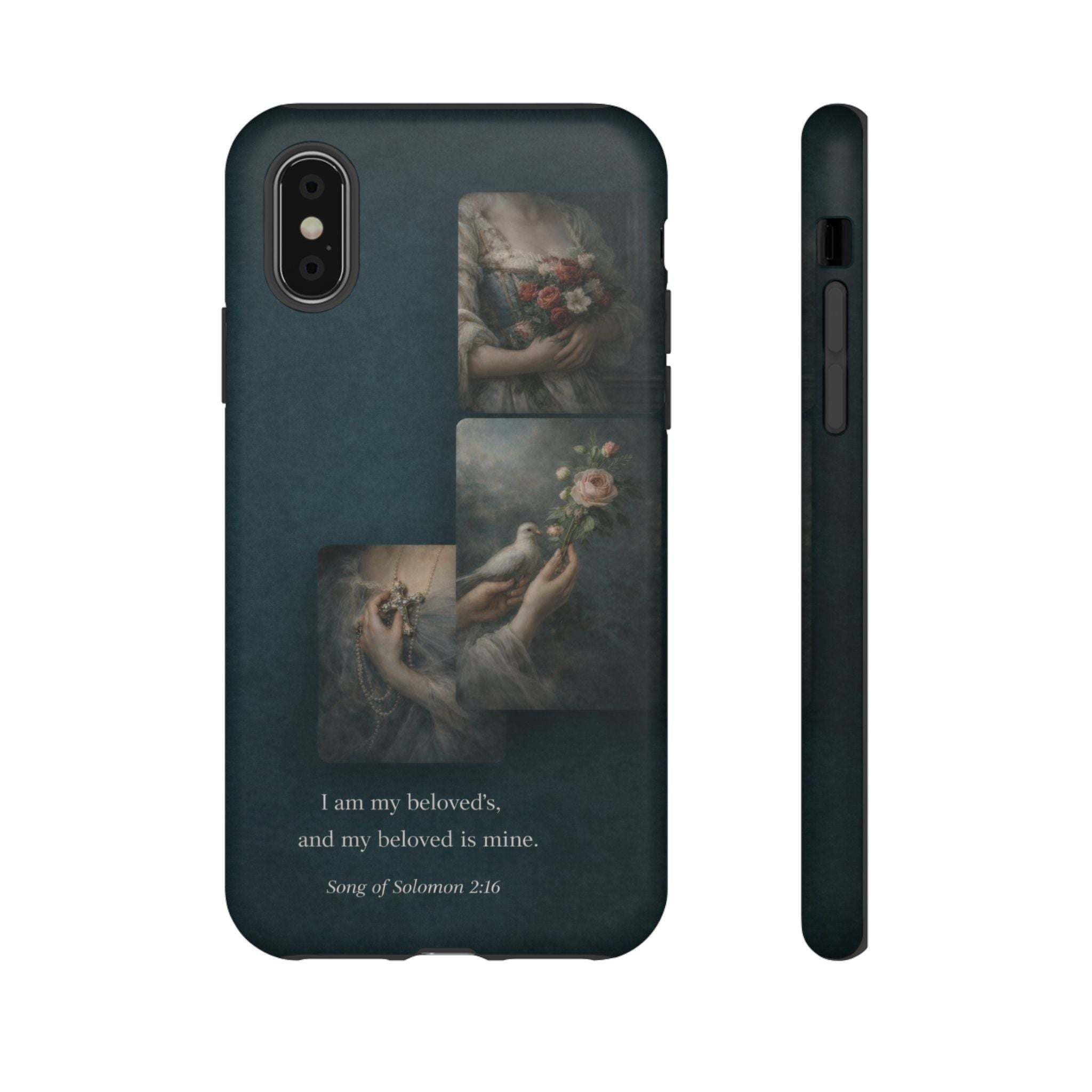Song of Solomon Phone Case — Romantic Vintage Floral Religious Quote