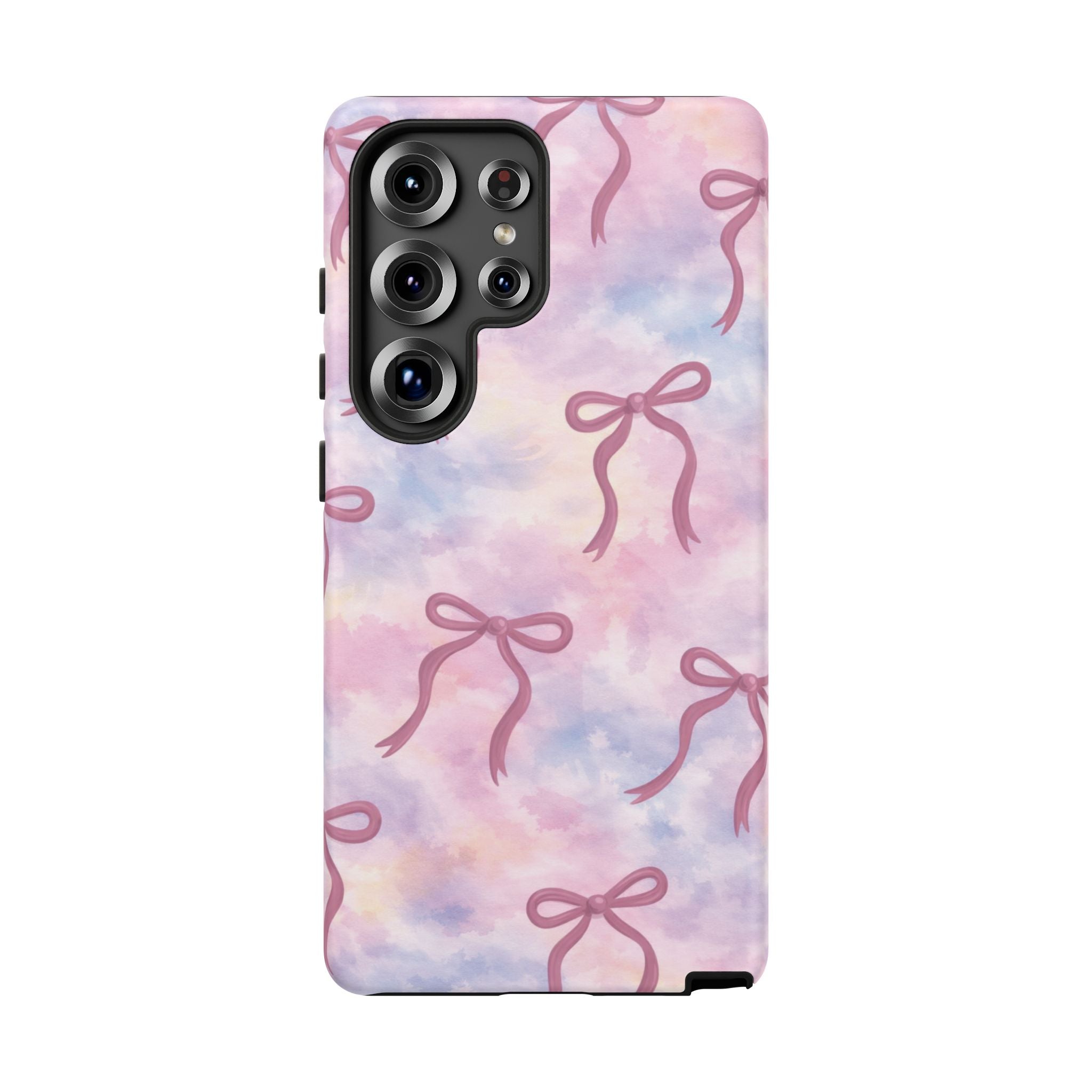Pink Watercolor Bow Phone Case — Cute Pastel iPhone & Samsung Tough Case🎀🌷
