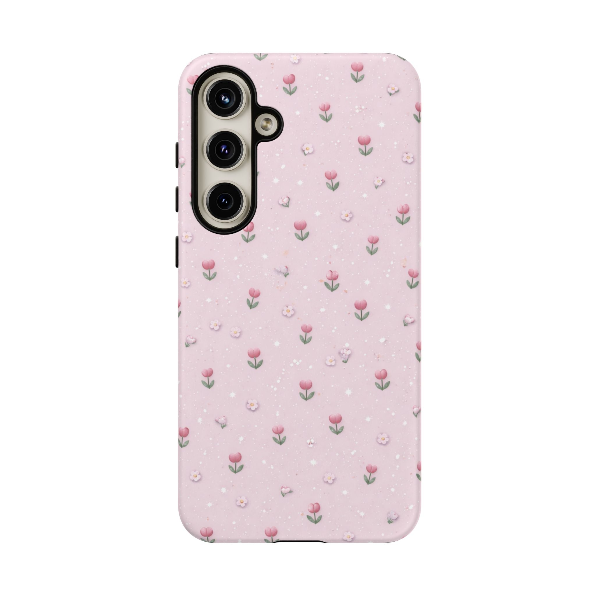 Pink Tiny Tulip Tough Phone Case - Floral Protective iPhone Cover🌷🩷