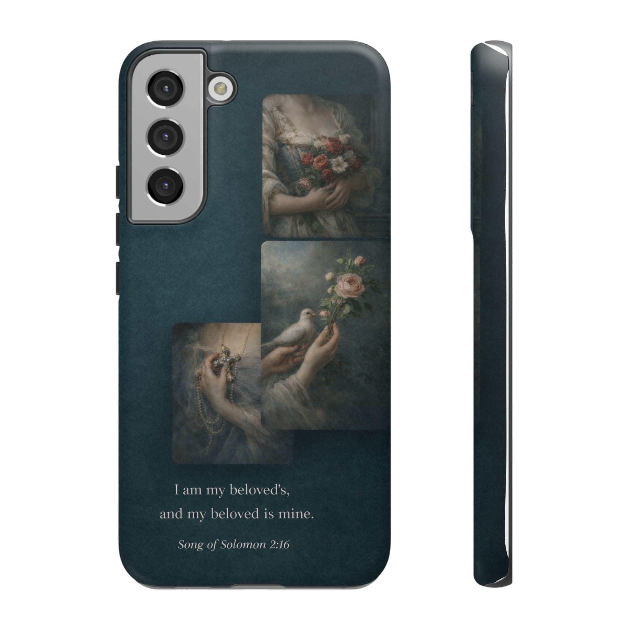 Song of Solomon Phone Case — Romantic Vintage Floral Religious Quote