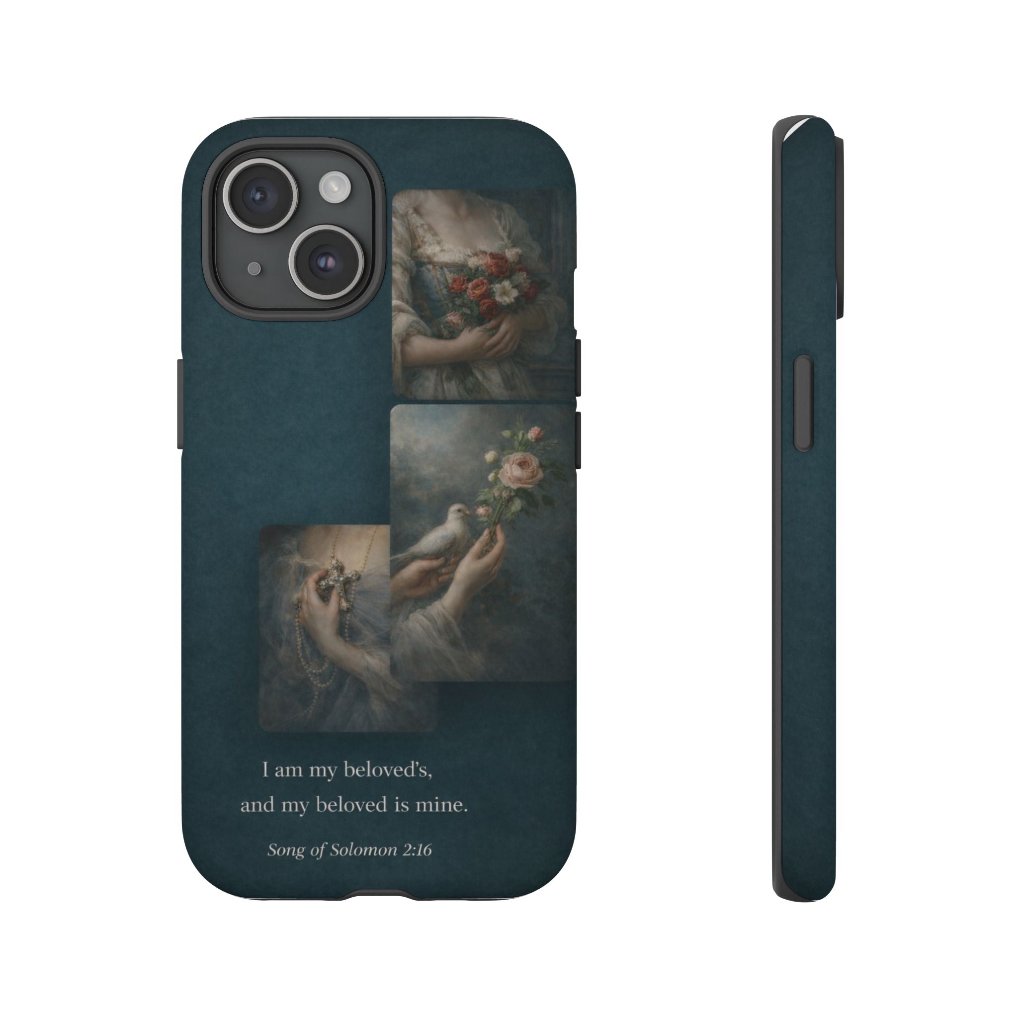 Song of Solomon Phone Case — Romantic Vintage Floral Religious Quote