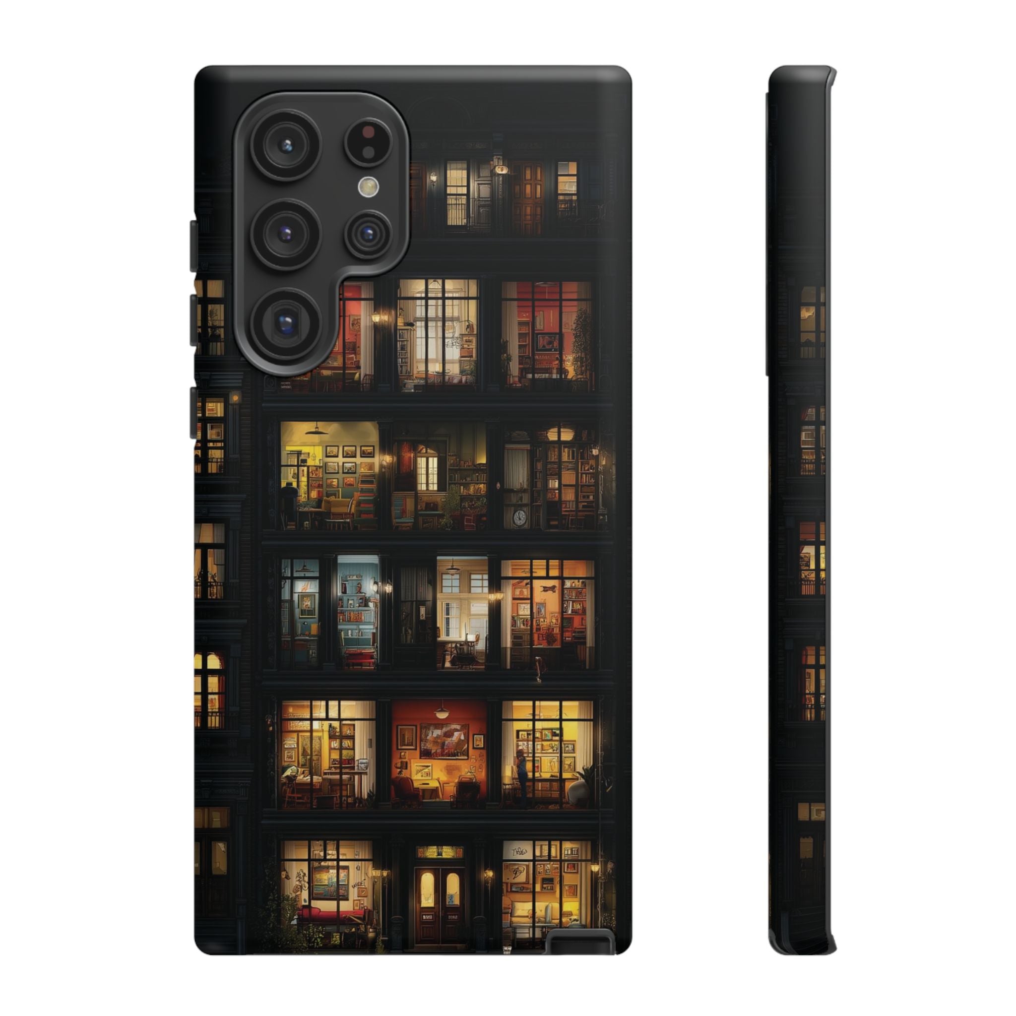 Phone Case — Cozy Apartment Window Nightscape Tough Case🌌🖤