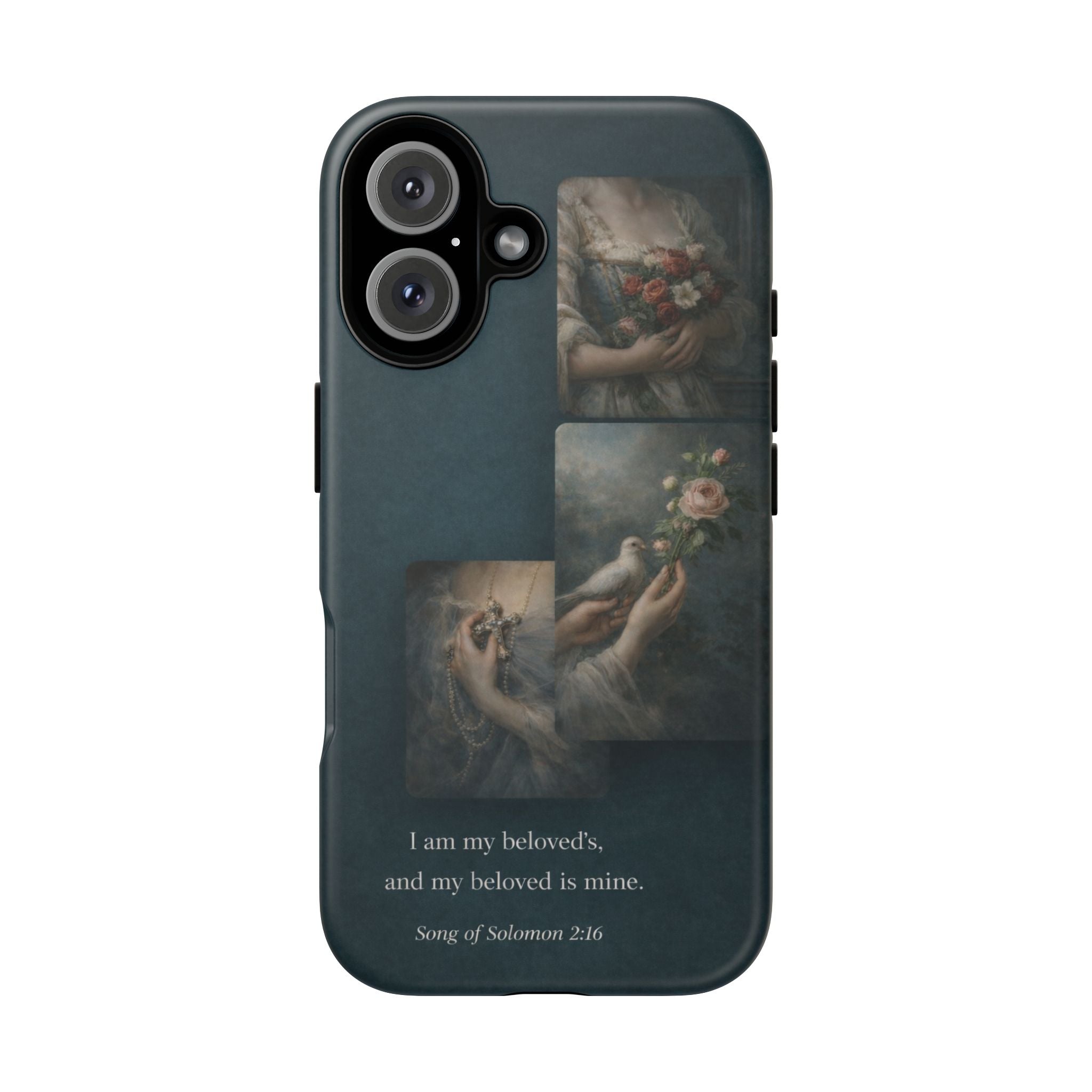 Song of Solomon Phone Case — Romantic Vintage Floral Religious Quote