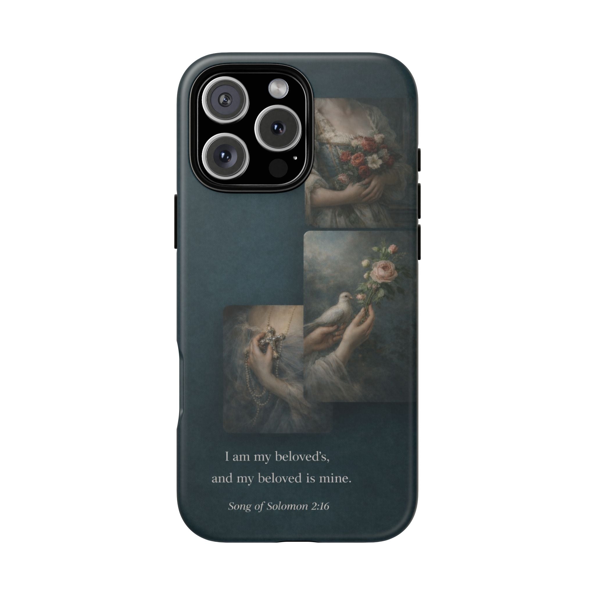 Song of Solomon Phone Case — Romantic Vintage Floral Religious Quote