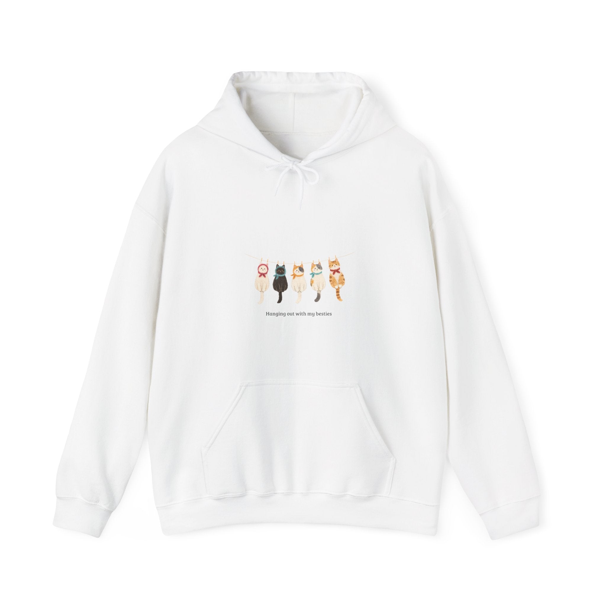Cat Walk Hoodie — Cute Cats Lineup Graphic Sweatshirt🐈🐈‍⬛