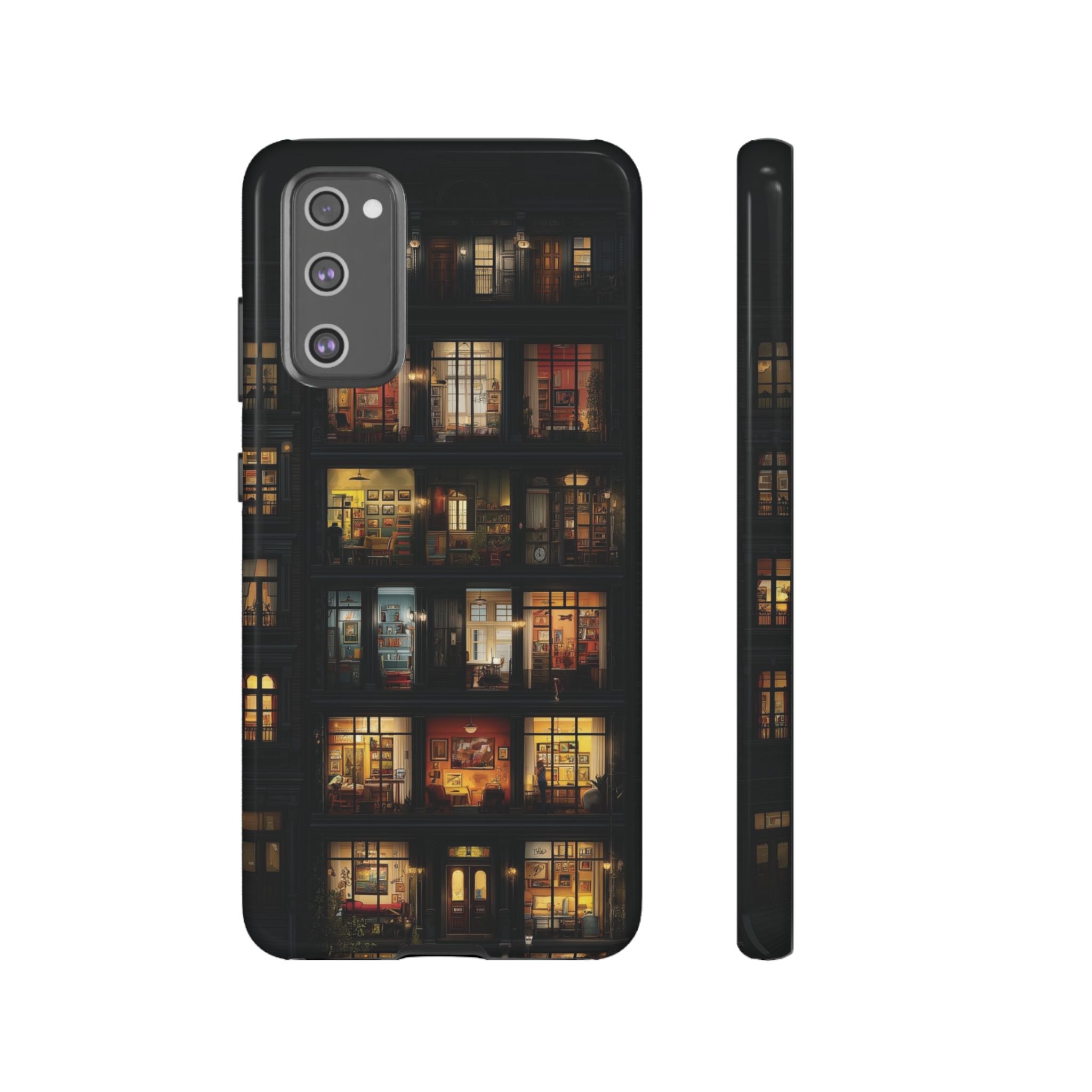 Phone Case — Cozy Apartment Window Nightscape Tough Case🌌🖤