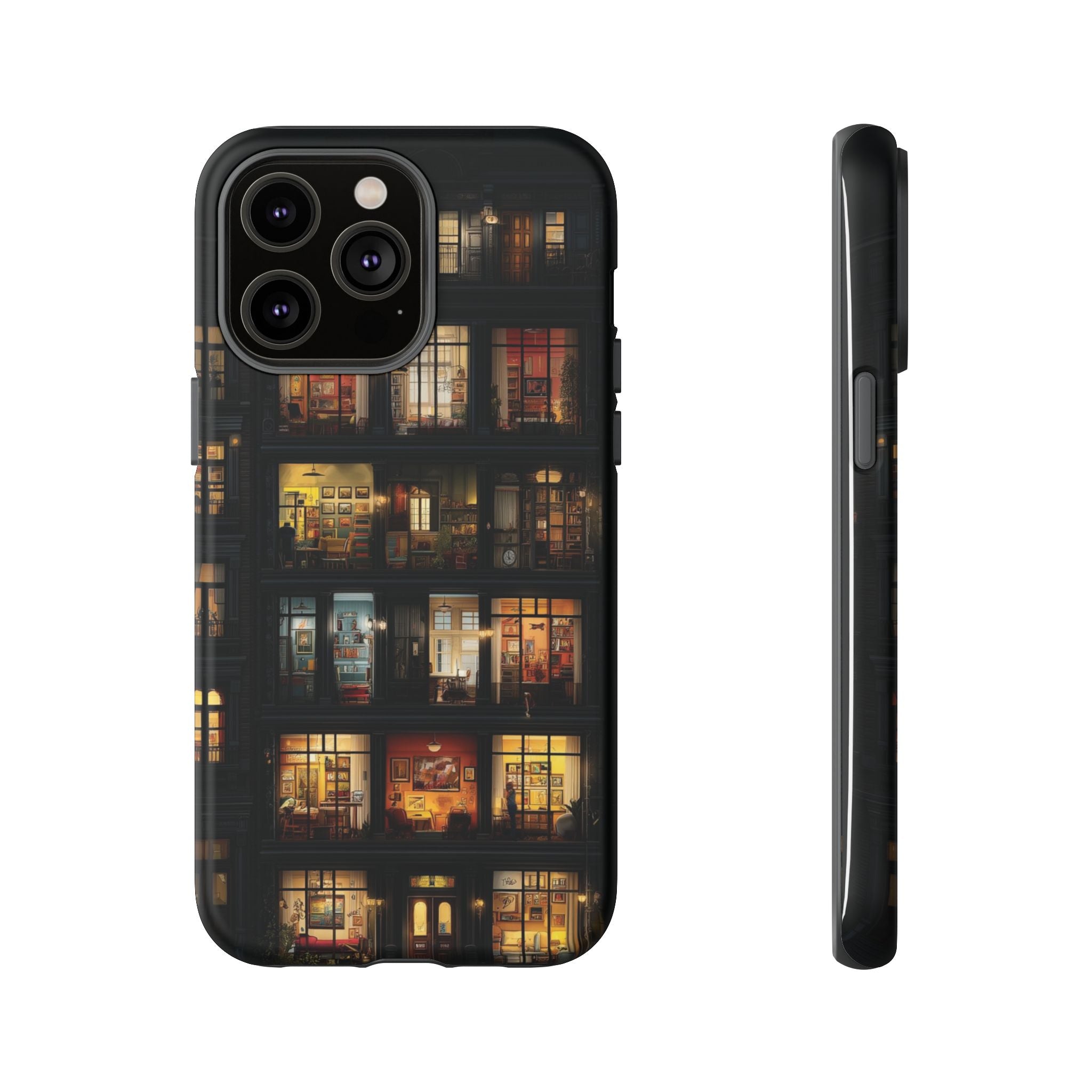 Phone Case — Cozy Apartment Window Nightscape Tough Case🌌🖤