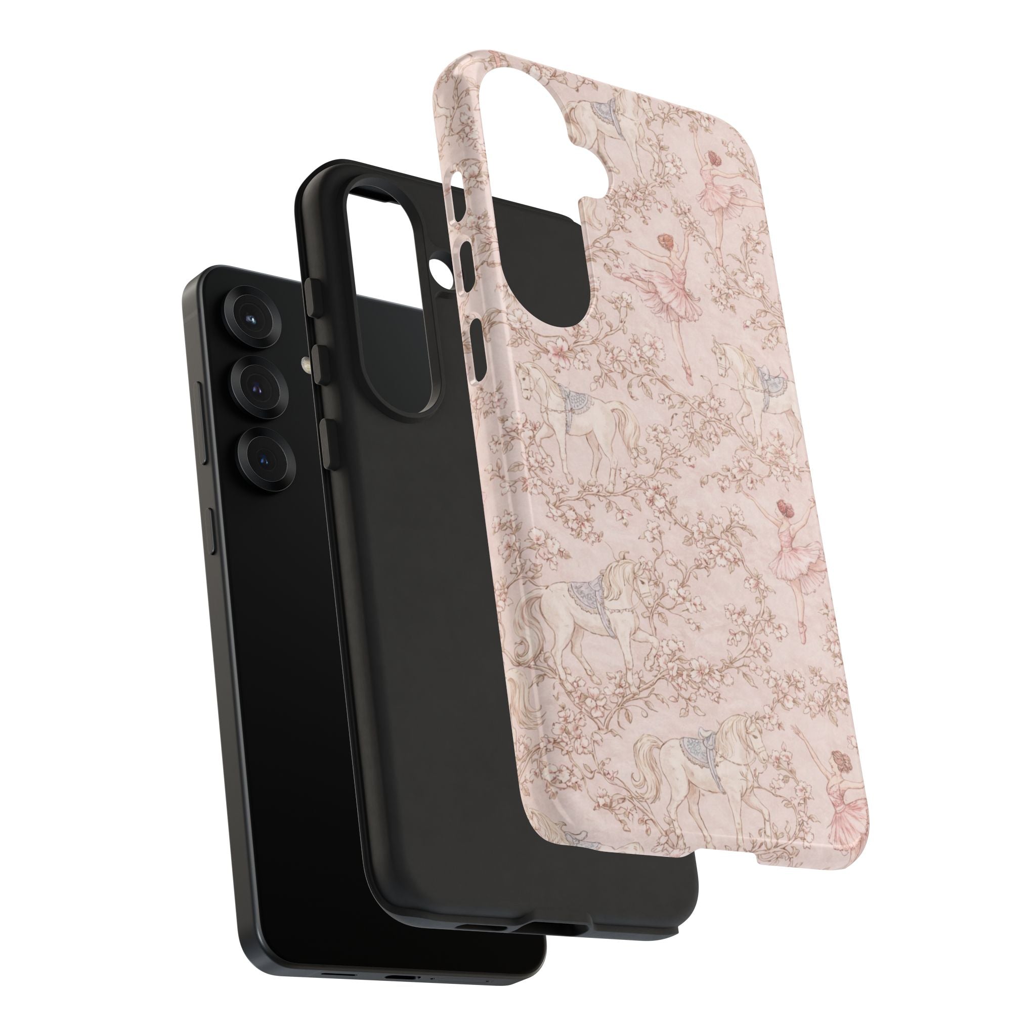 Ballet Unicorn Phone Case — Pastel Floral Tough Protective Cover🦄🩰