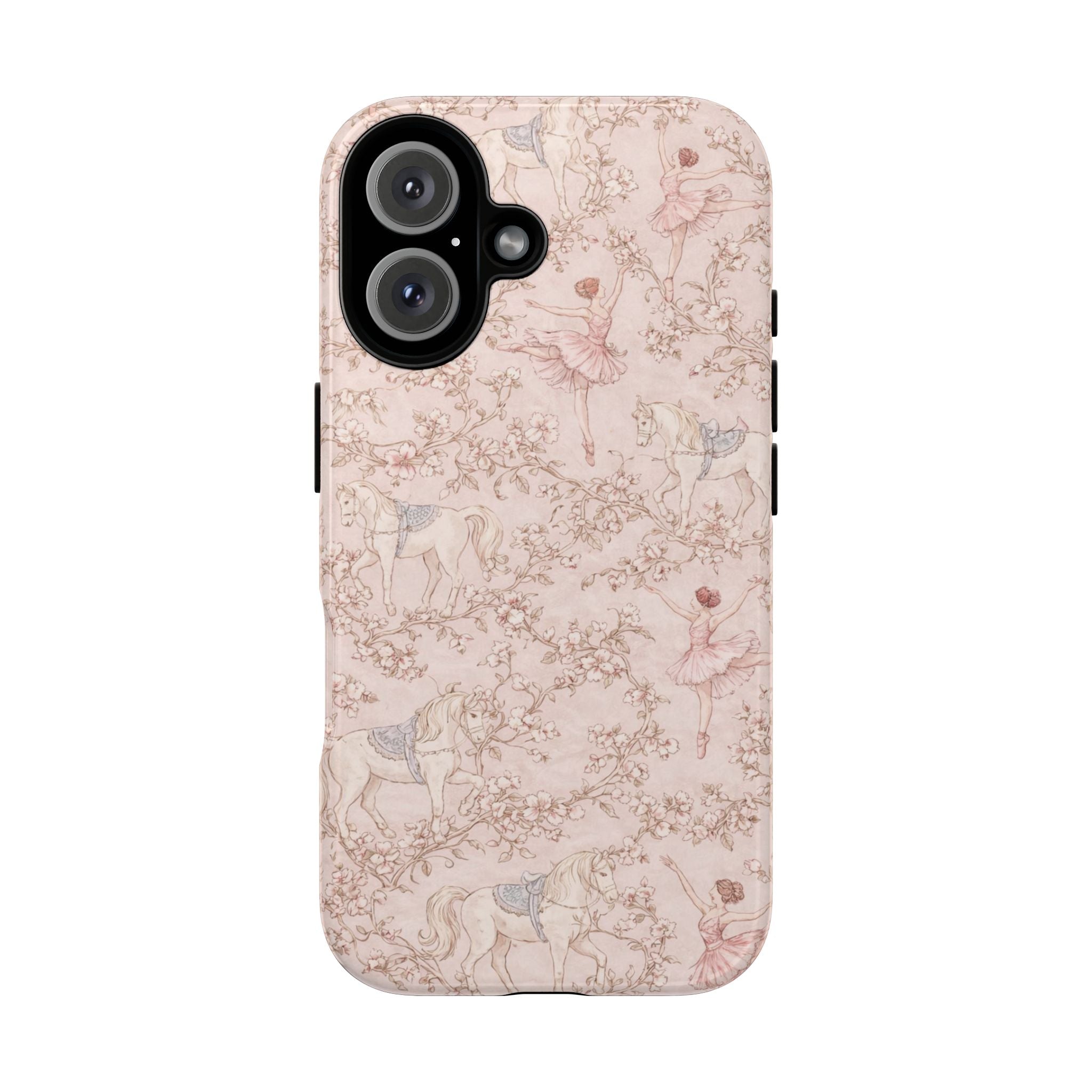 Ballet Unicorn Phone Case — Pastel Floral Tough Protective Cover🦄🩰