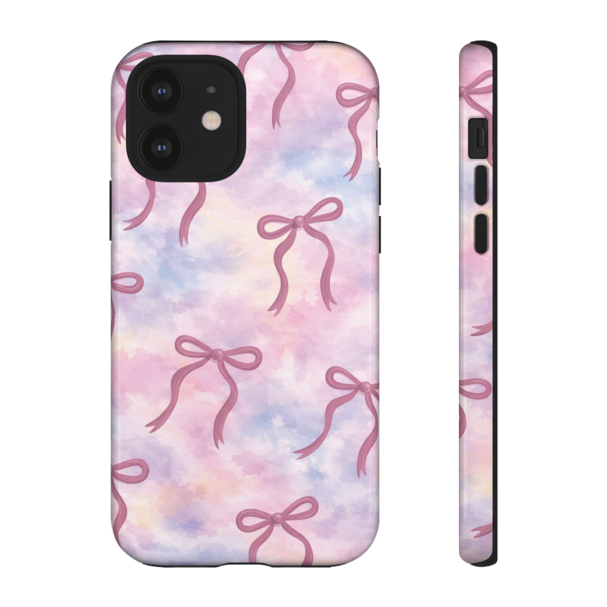 Pink Watercolor Bow Phone Case — Cute Pastel iPhone & Samsung Tough Case🎀🌷