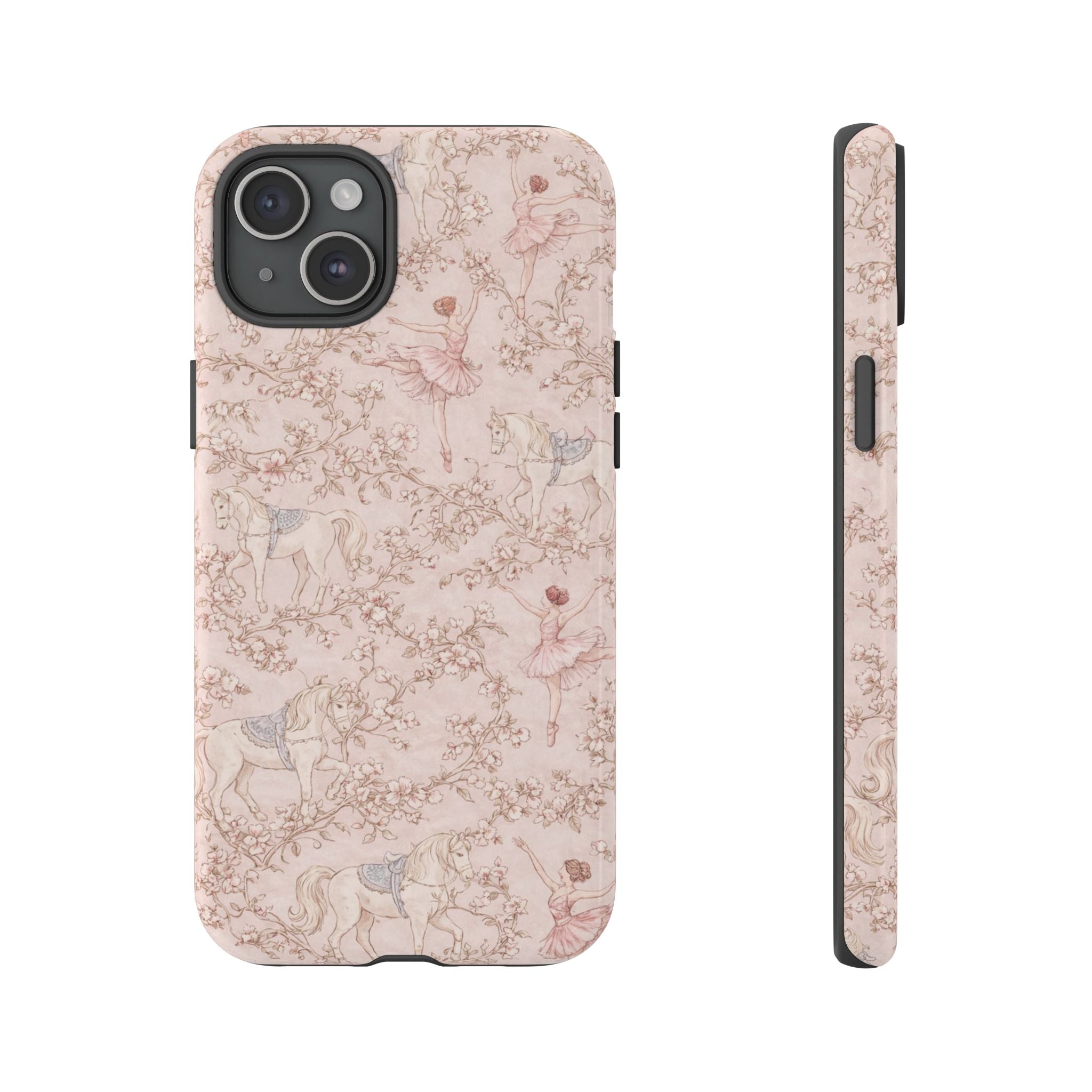 Ballet Unicorn Phone Case — Pastel Floral Tough Protective Cover🦄🩰