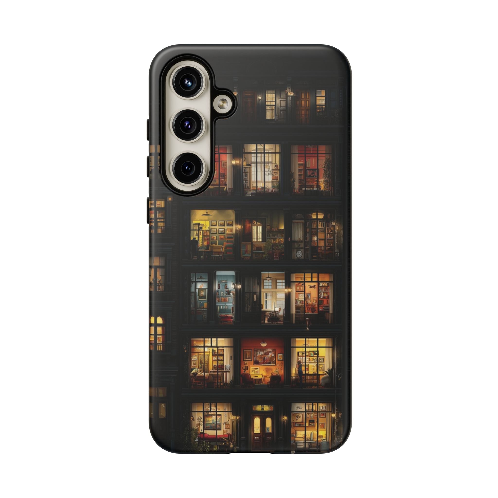 Phone Case — Cozy Apartment Window Nightscape Tough Case🌌🖤