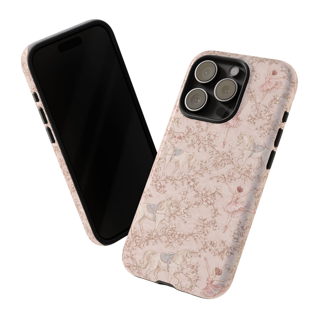 Ballet Unicorn Phone Case — Pastel Floral Tough Protective Cover🦄🩰