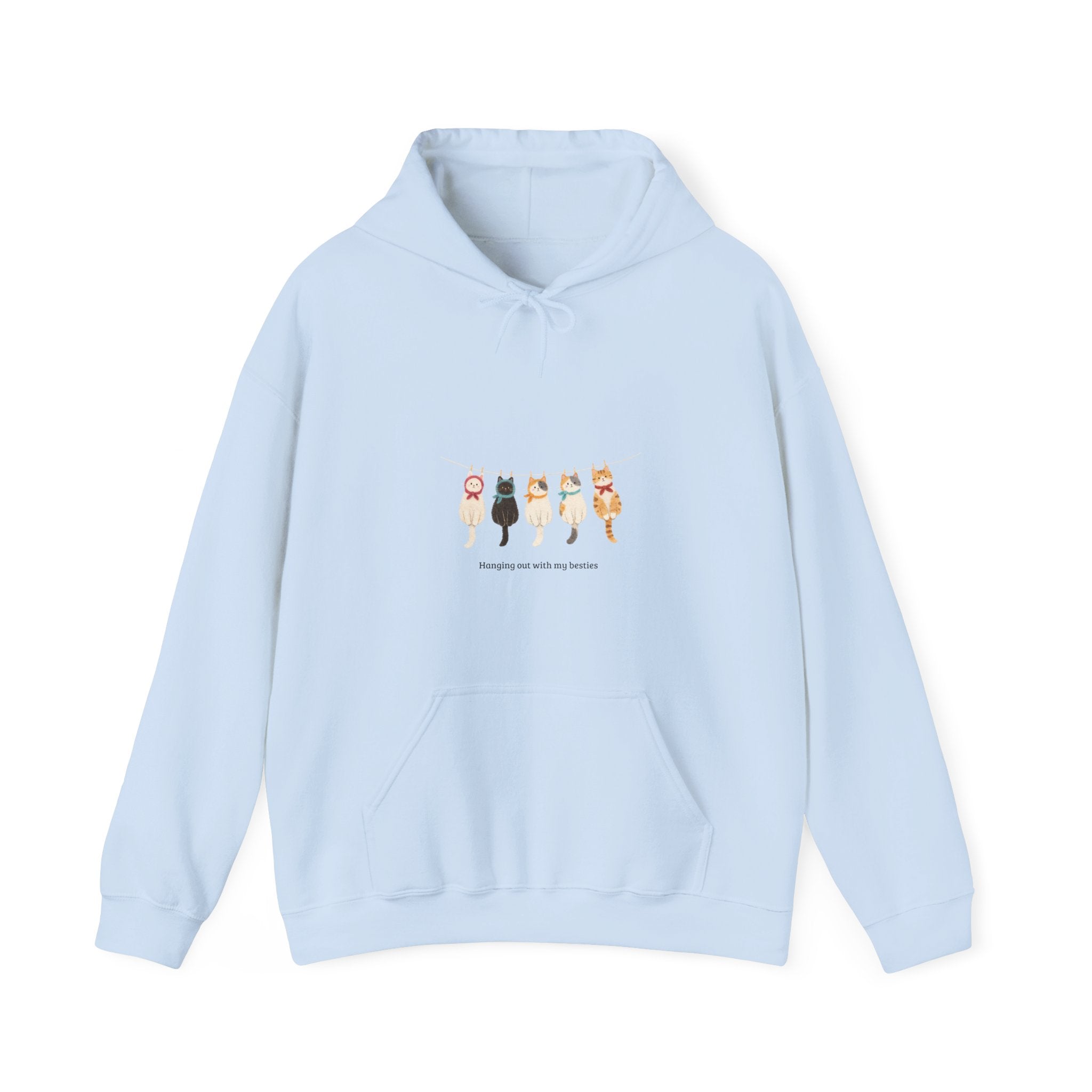 Cat Walk Hoodie — Cute Cats Lineup Graphic Sweatshirt🐈🐈‍⬛